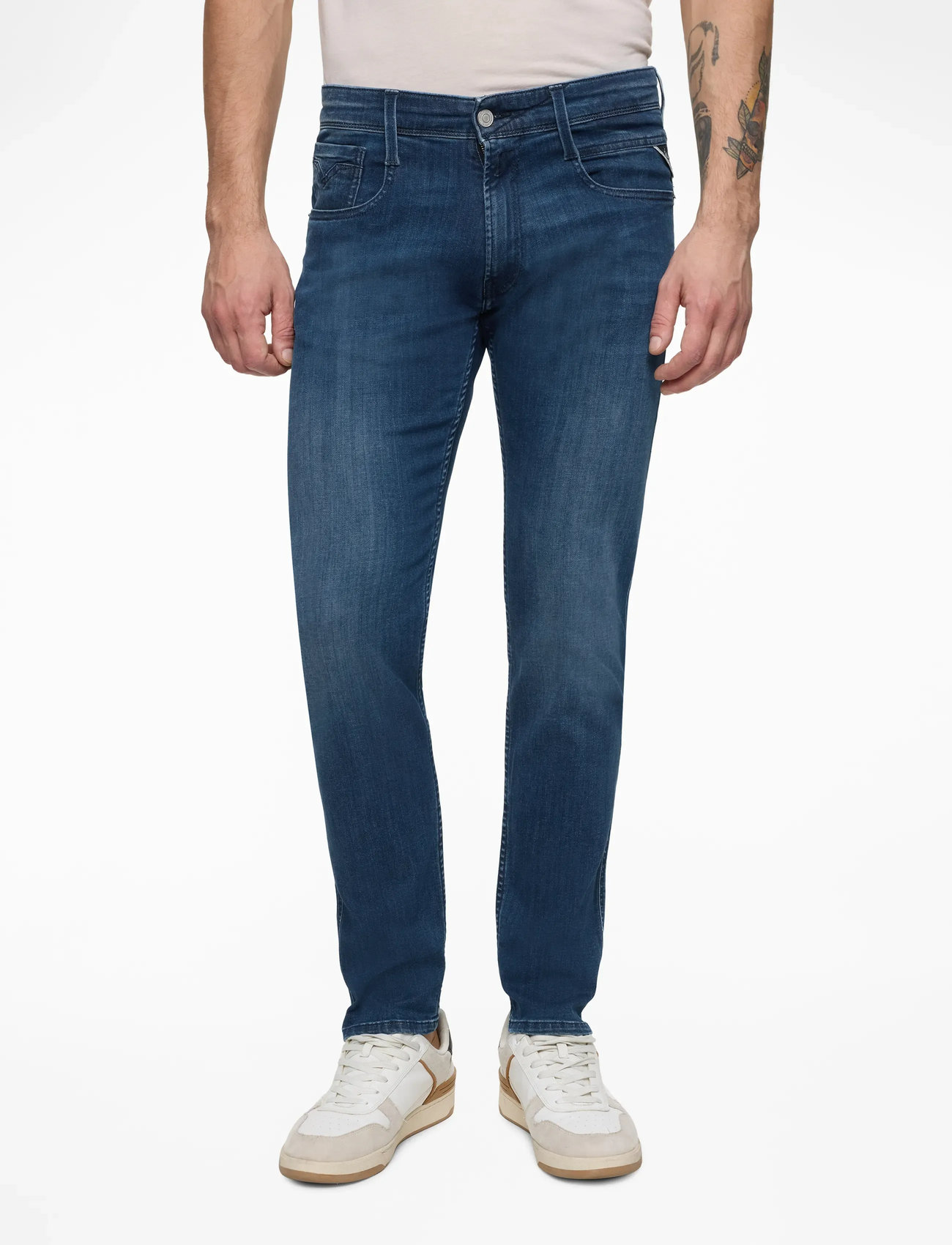 Replay - ANBASS Trousers SLIM C-Stretch - slim jeans - medium blue - 0