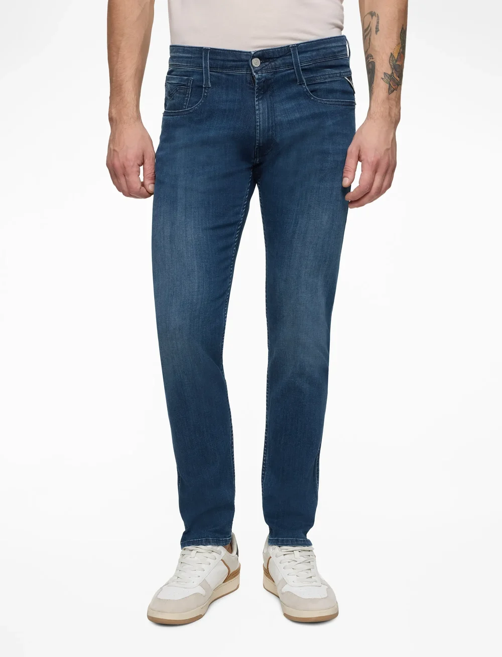Replay - ANBASS Trousers SLIM C-Stretch - slim jeans - medium blue - 0
