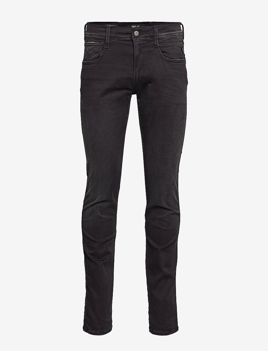 Replay - ANBASS Trousers SLIM Hyper Cloud - slim-fit jeans - black - 1