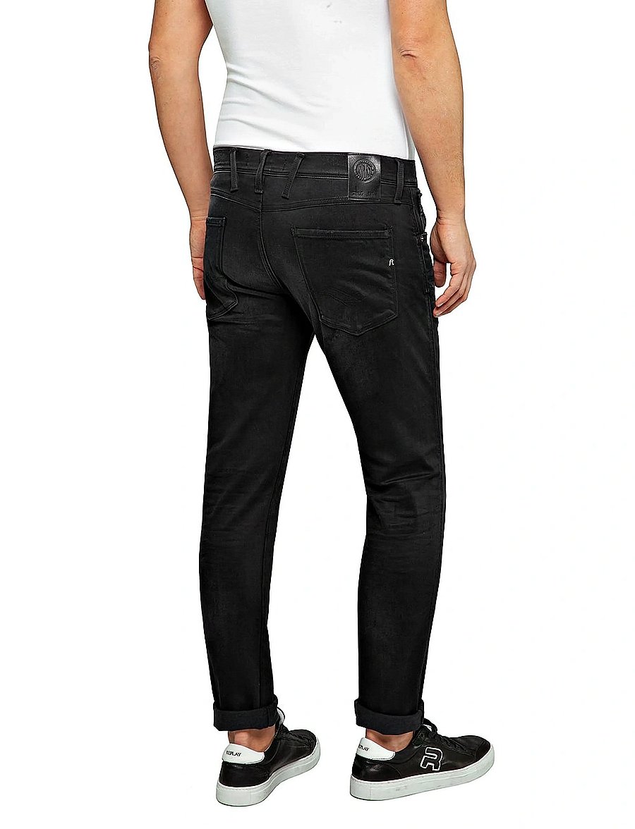 Replay - ANBASS Trousers SLIM Hyper Cloud - slim-fit jeans - black - 3