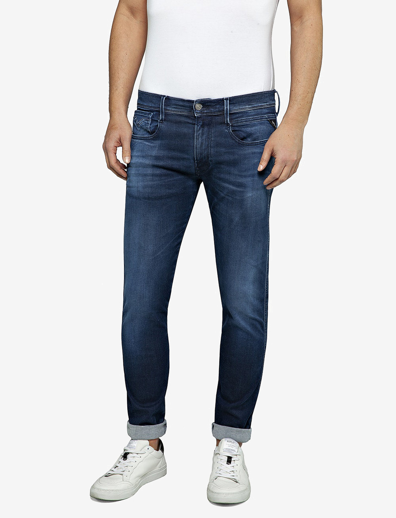 Replay - ANBASS Trousers SLIM Hyper Cloud - slim jeans - dark blue - 0