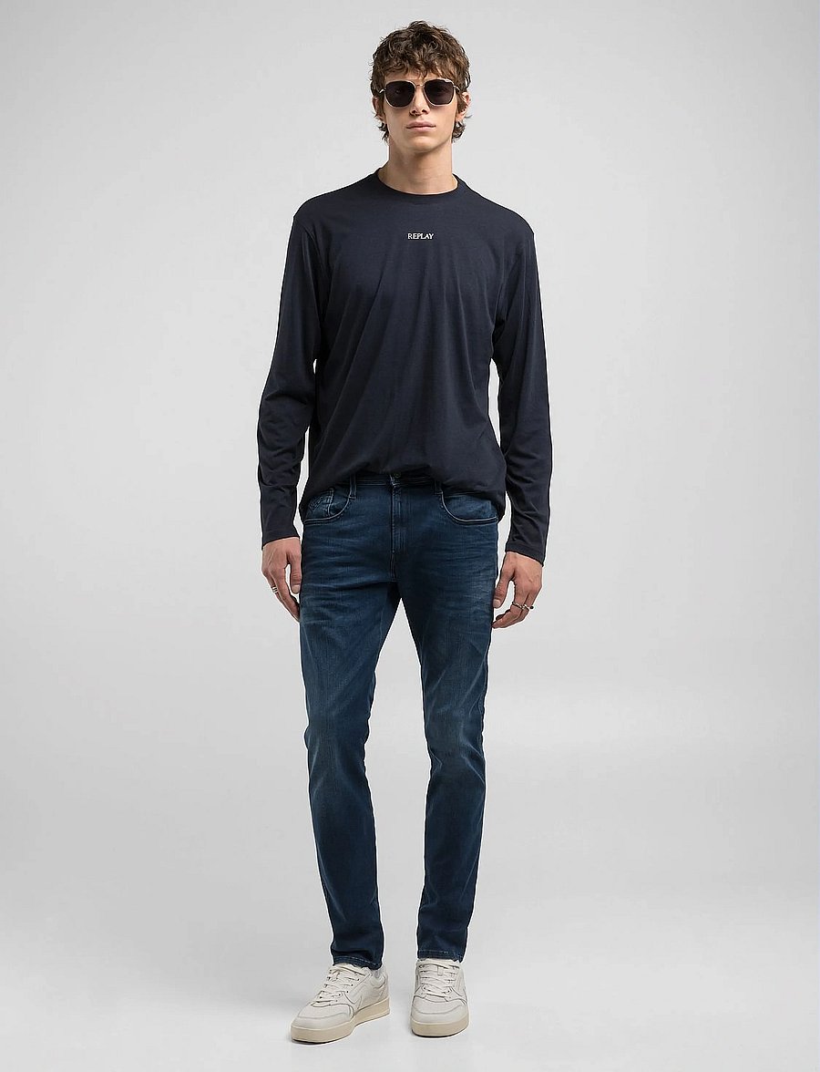 Replay - ANBASS Trousers SLIM Hyper Cloud - slim-fit jeans - dark blue - 5