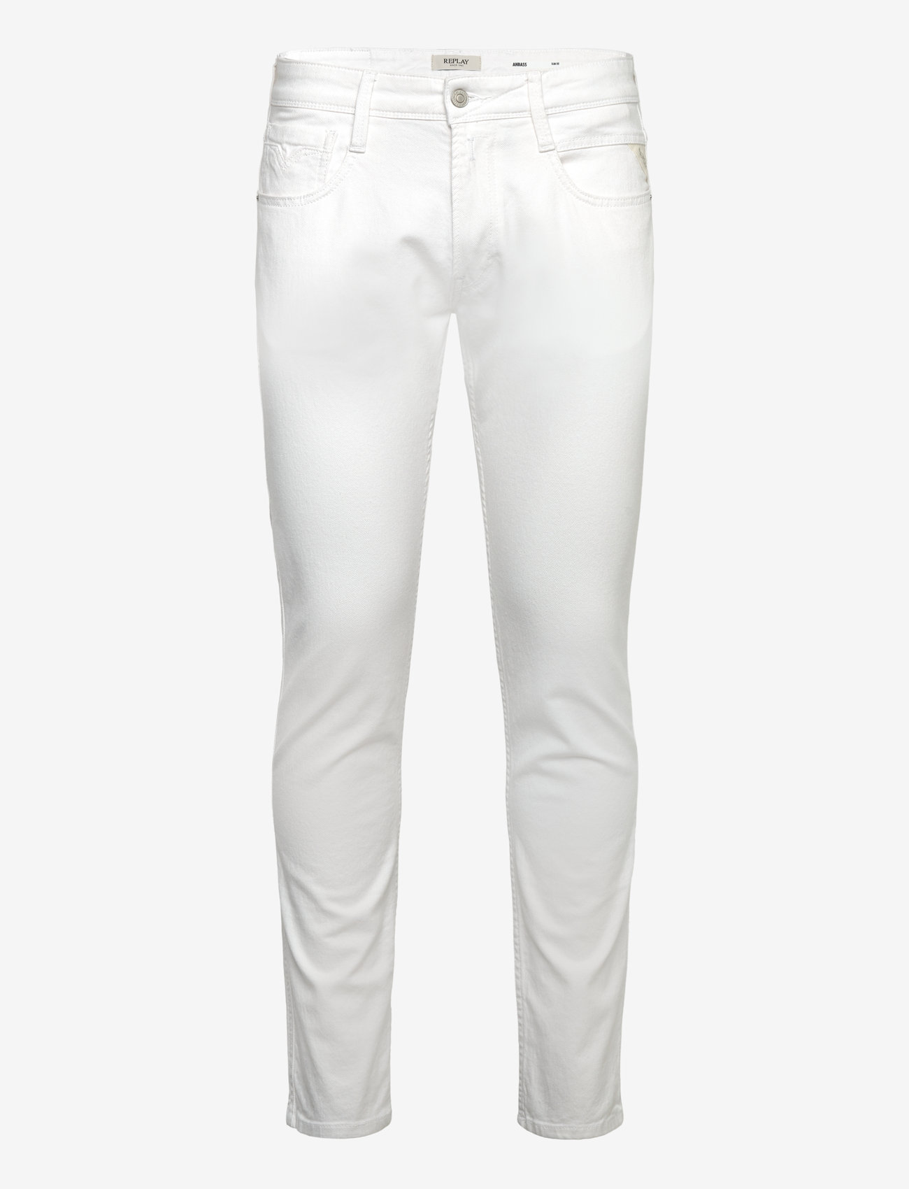 Replay - ANBASS Trousers SLIM C-Stretch - slim fit -farkut - white - 1
