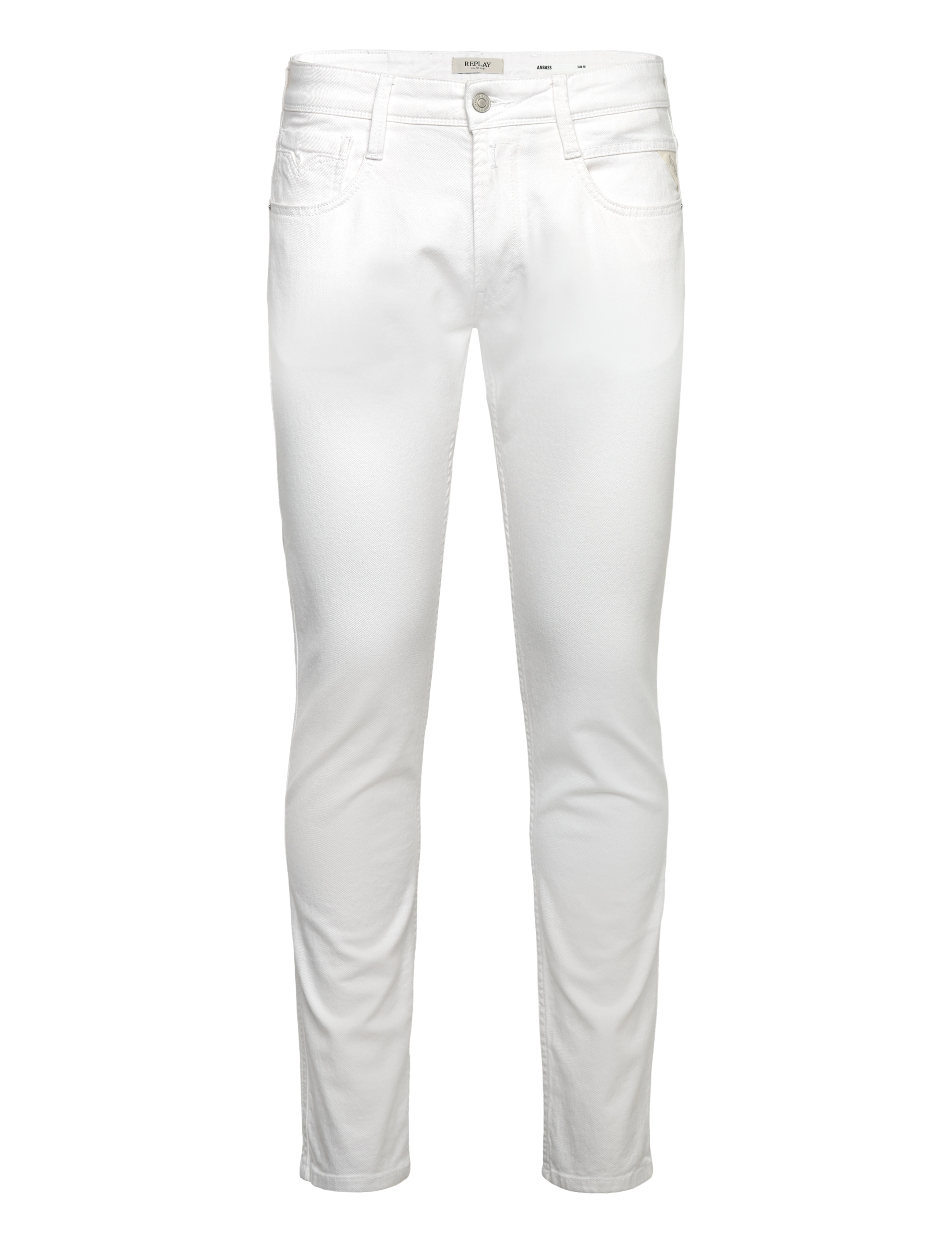 Replay ANBASS SLIM C-Stretch  DENIM Trousers - Jeans - WHITE / white