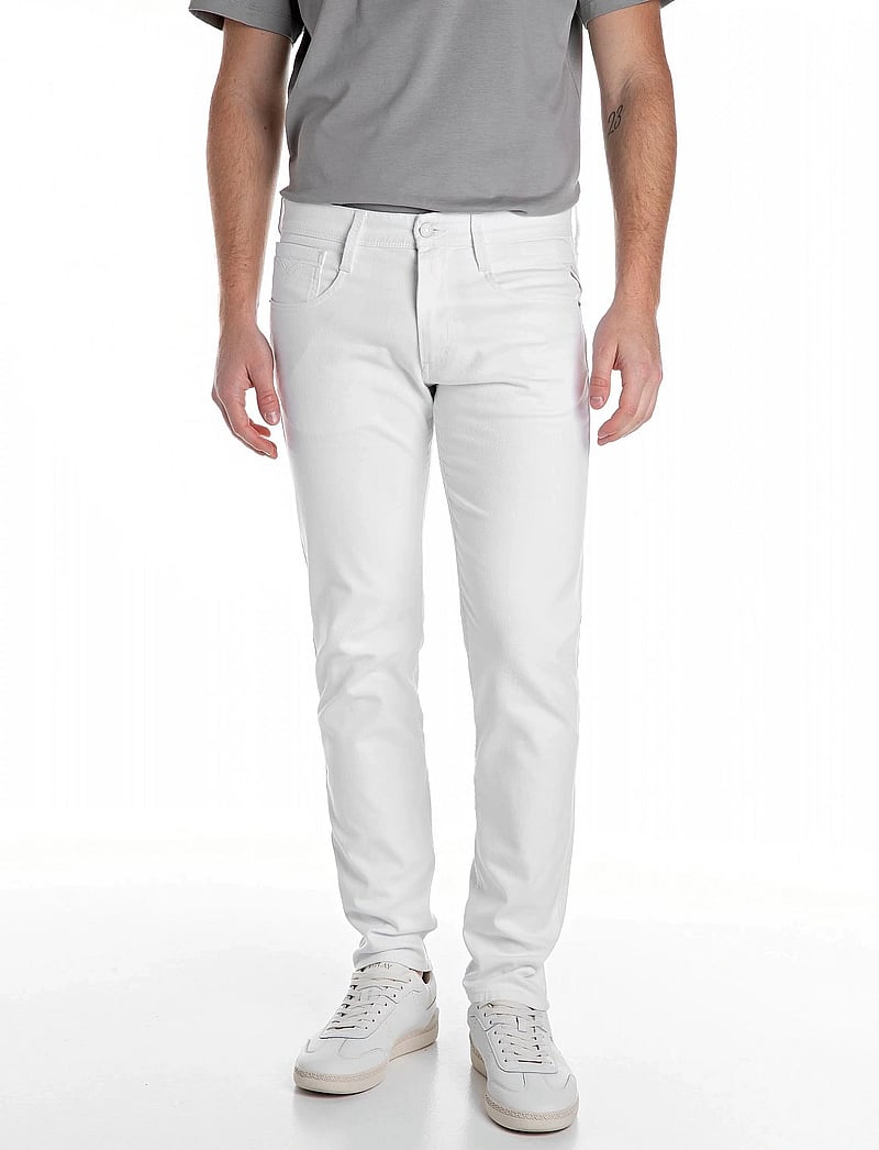 Replay - ANBASS Trousers SLIM C-Stretch - slim fit -farkut - white - 0