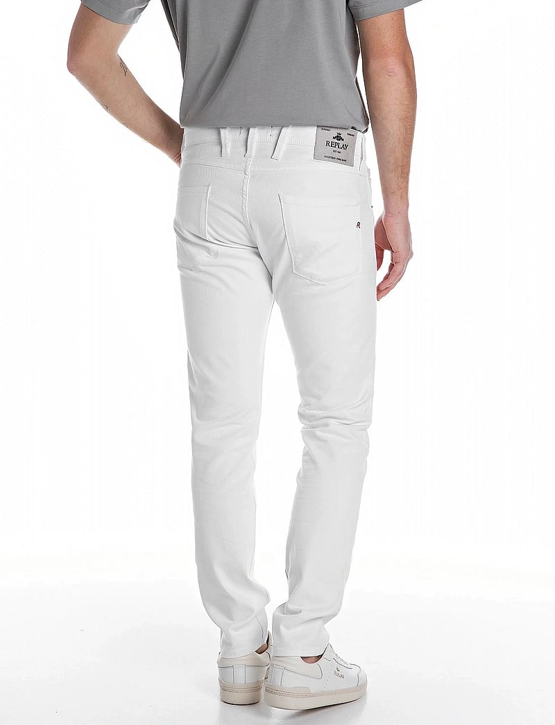 Replay - ANBASS Trousers SLIM C-Stretch - slim fit -farkut - white - 3