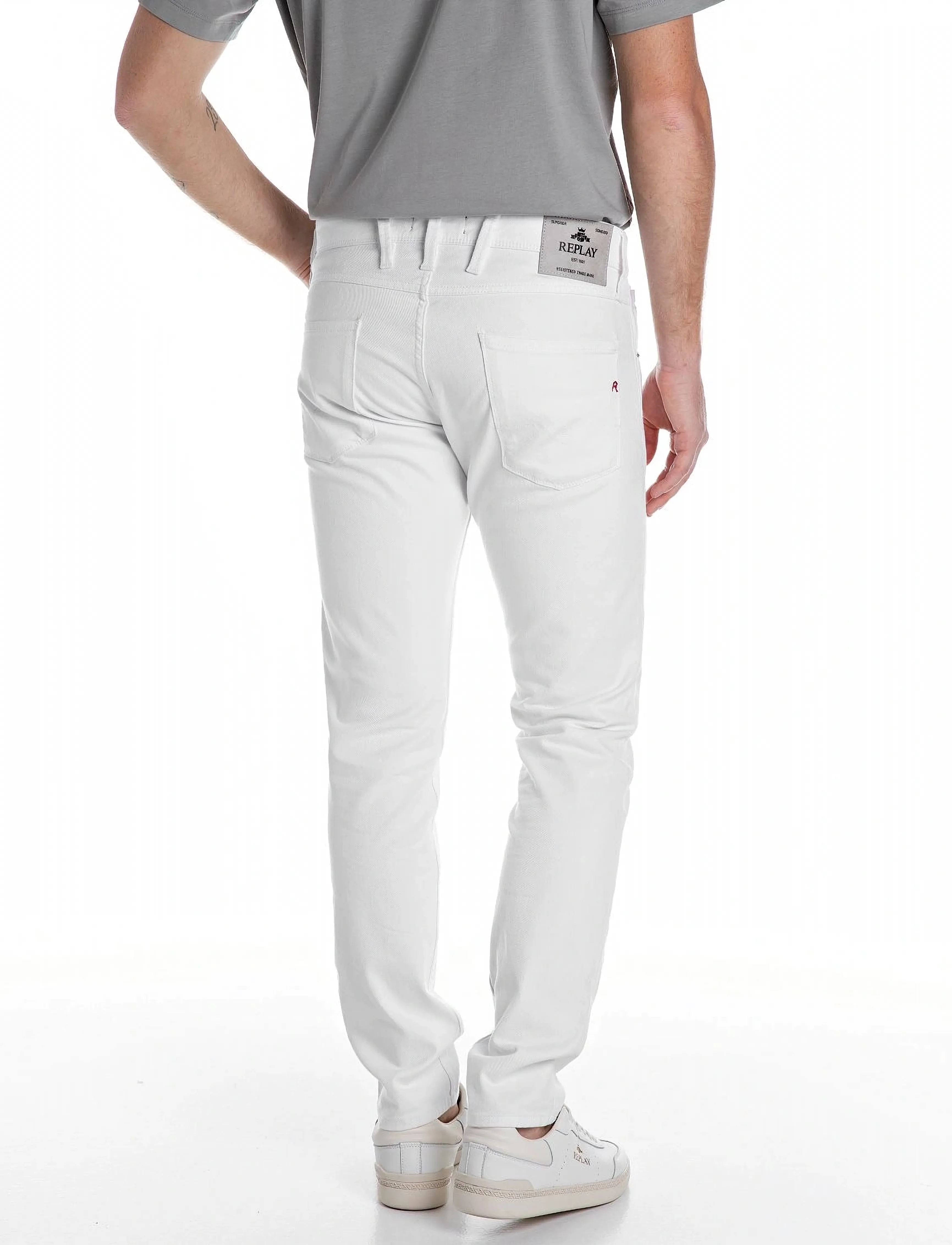 Replay - ANBASS SLIM C-Stretch  DENIM Trousers - slim jeans - white - 3