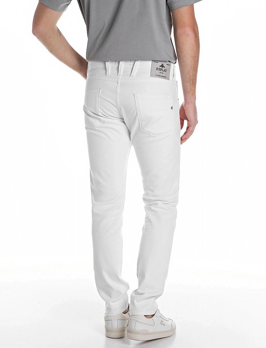Replay - ANBASS SLIM C-Stretch DENIM Trousers - slim jeans - white - 3
