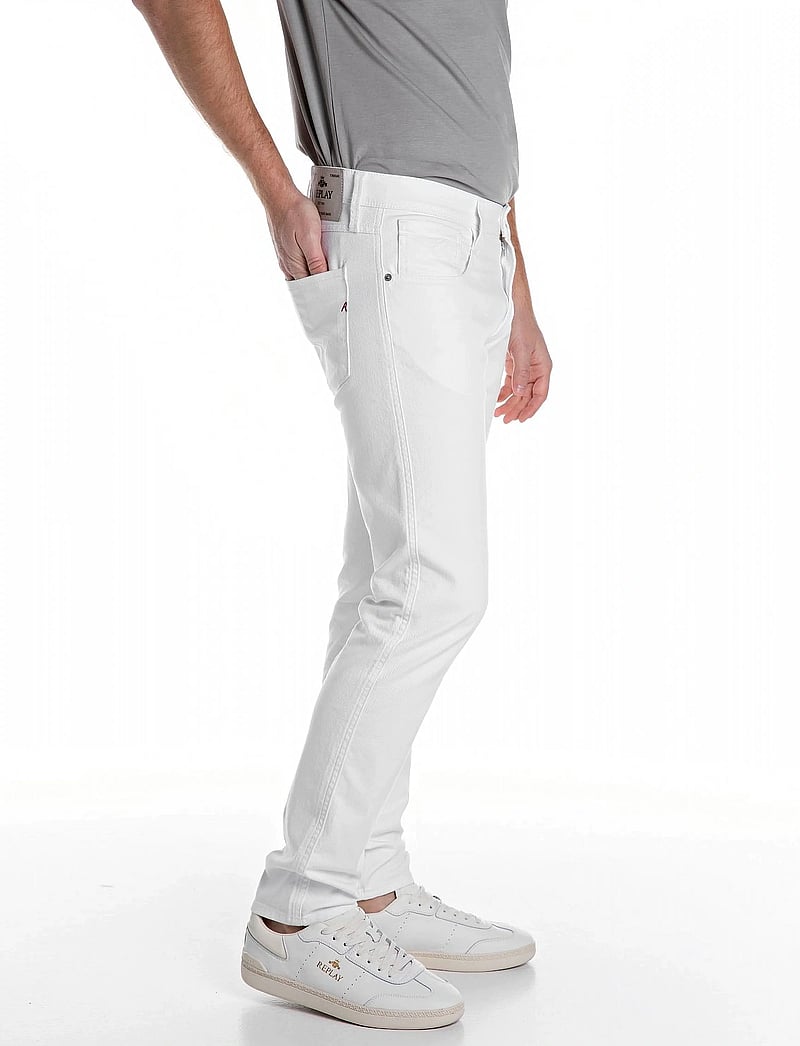 Replay - ANBASS Trousers SLIM C-Stretch - slim fit -farkut - white - 4