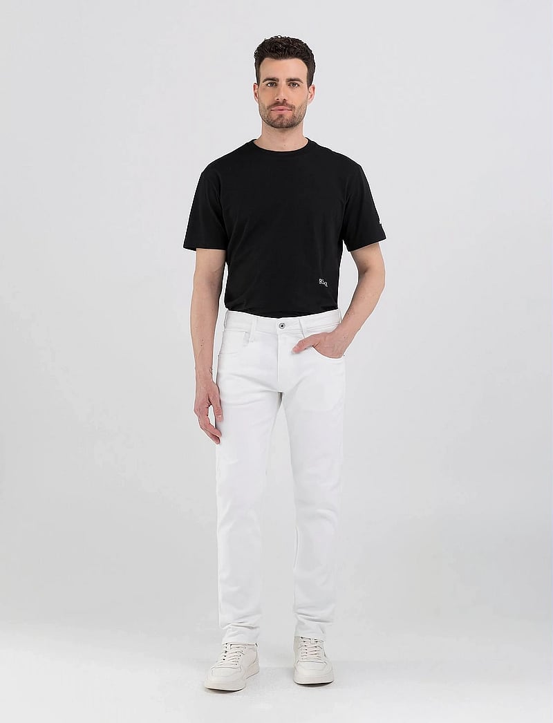 Replay - ANBASS Trousers SLIM C-Stretch - slim fit -farkut - white - 5