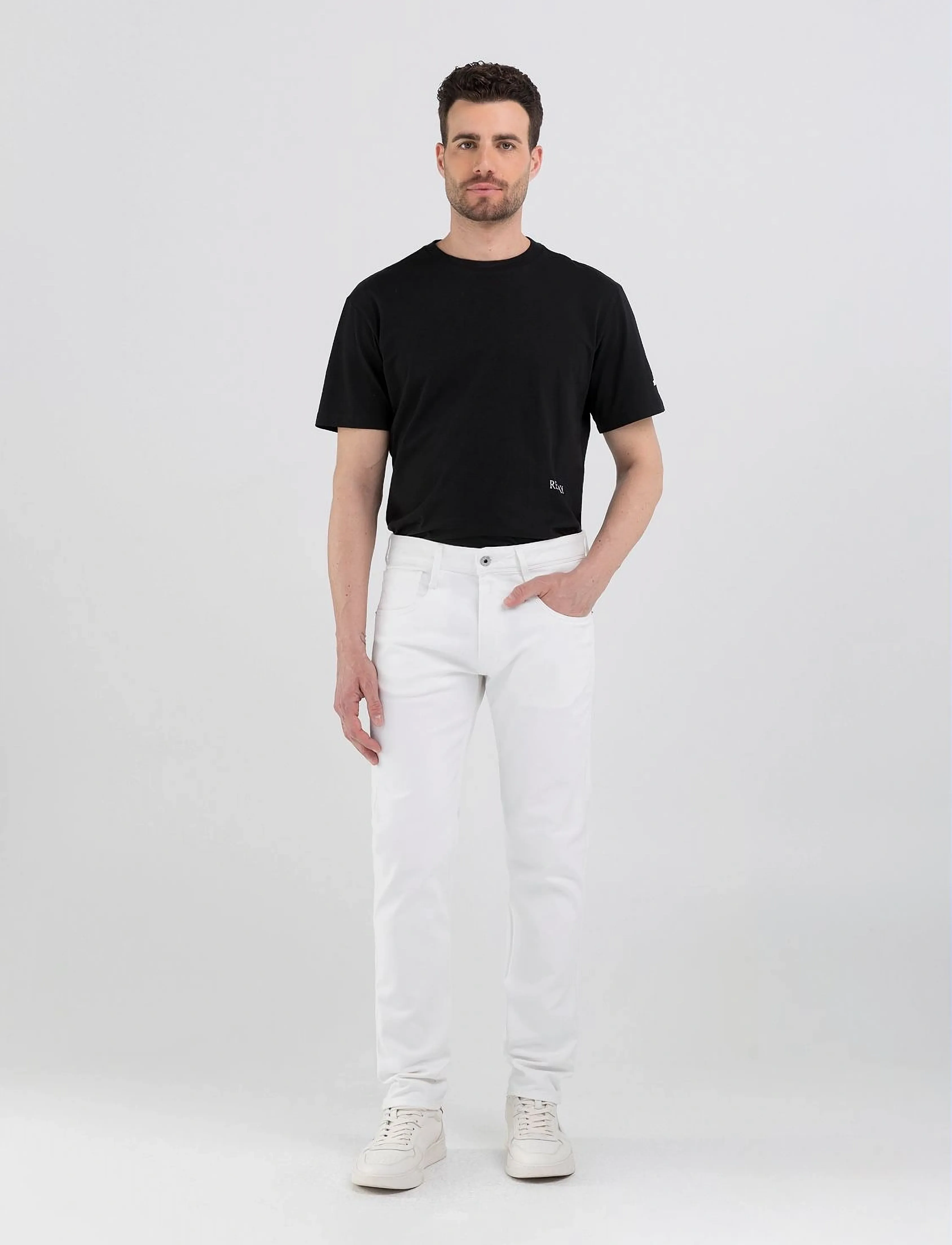 Replay - ANBASS SLIM C-Stretch  DENIM Trousers - slim jeans - white - 5