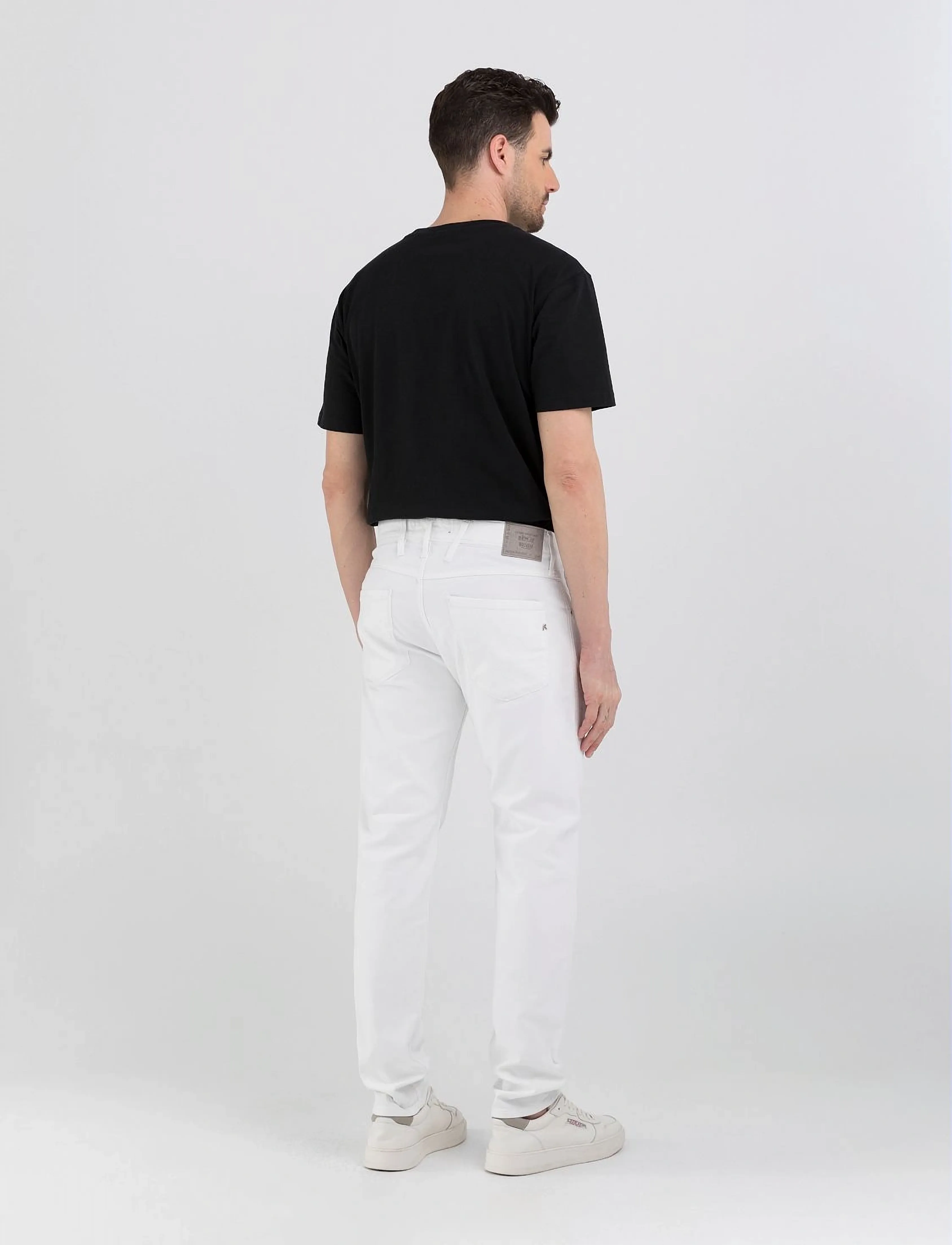 Replay ANBASS SLIM C-Stretch  DENIM Trousers - Kleidung - WHITE / white