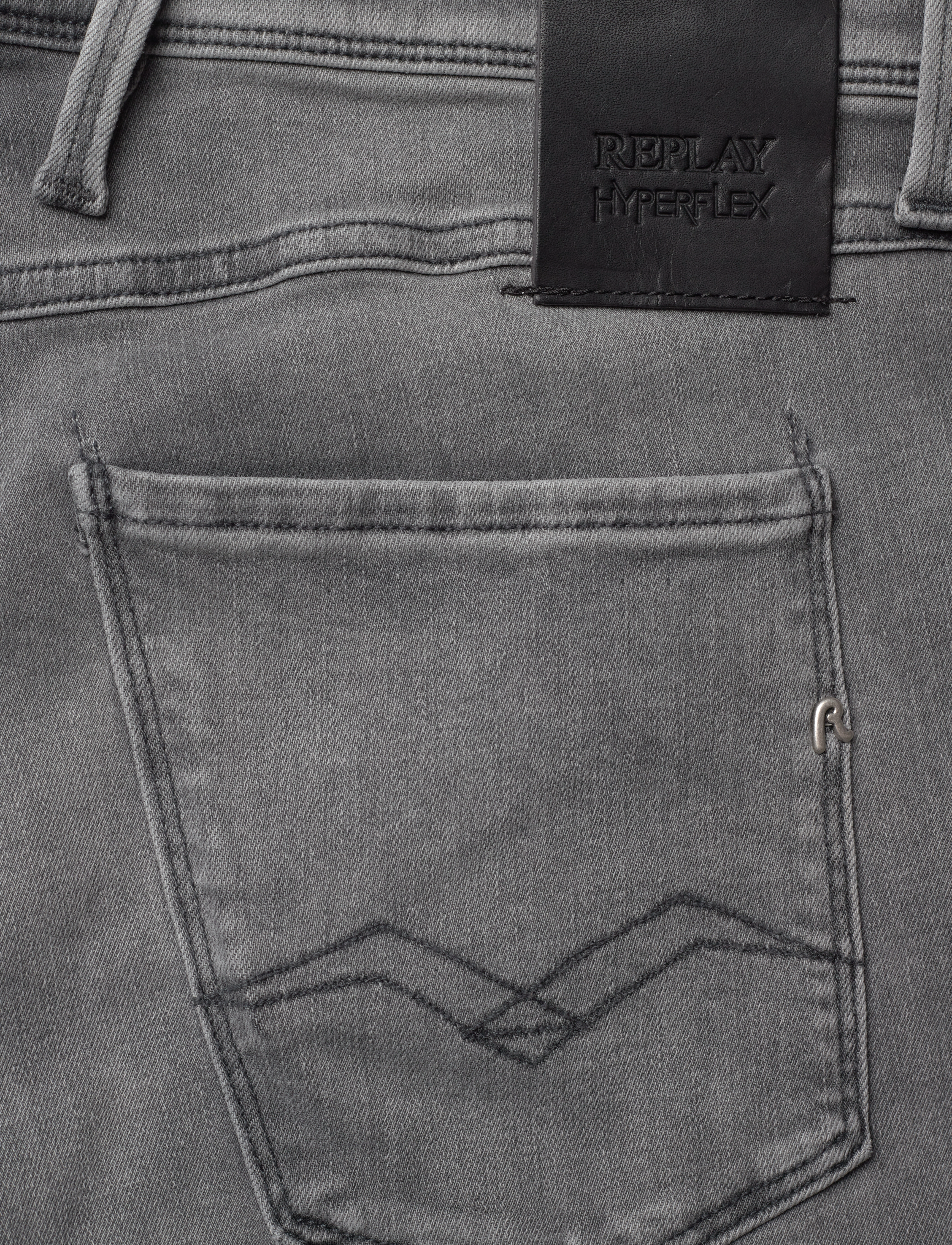 Replay - ANBASS Trousers SLIM Hyperflex Dust - grey - 5