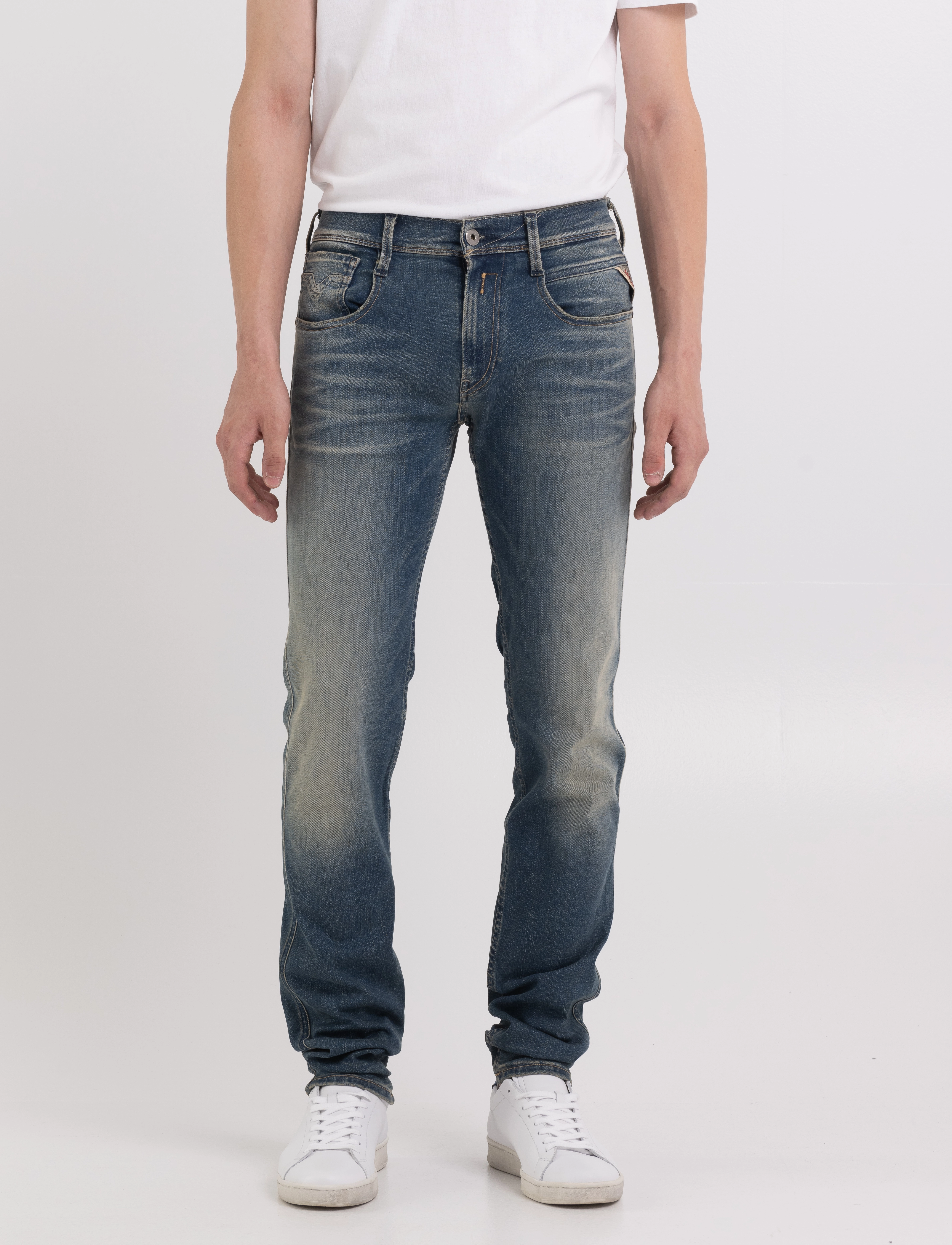 Replay - ANBASS Trousers SLIM Hyperflex Dust - blue - 2