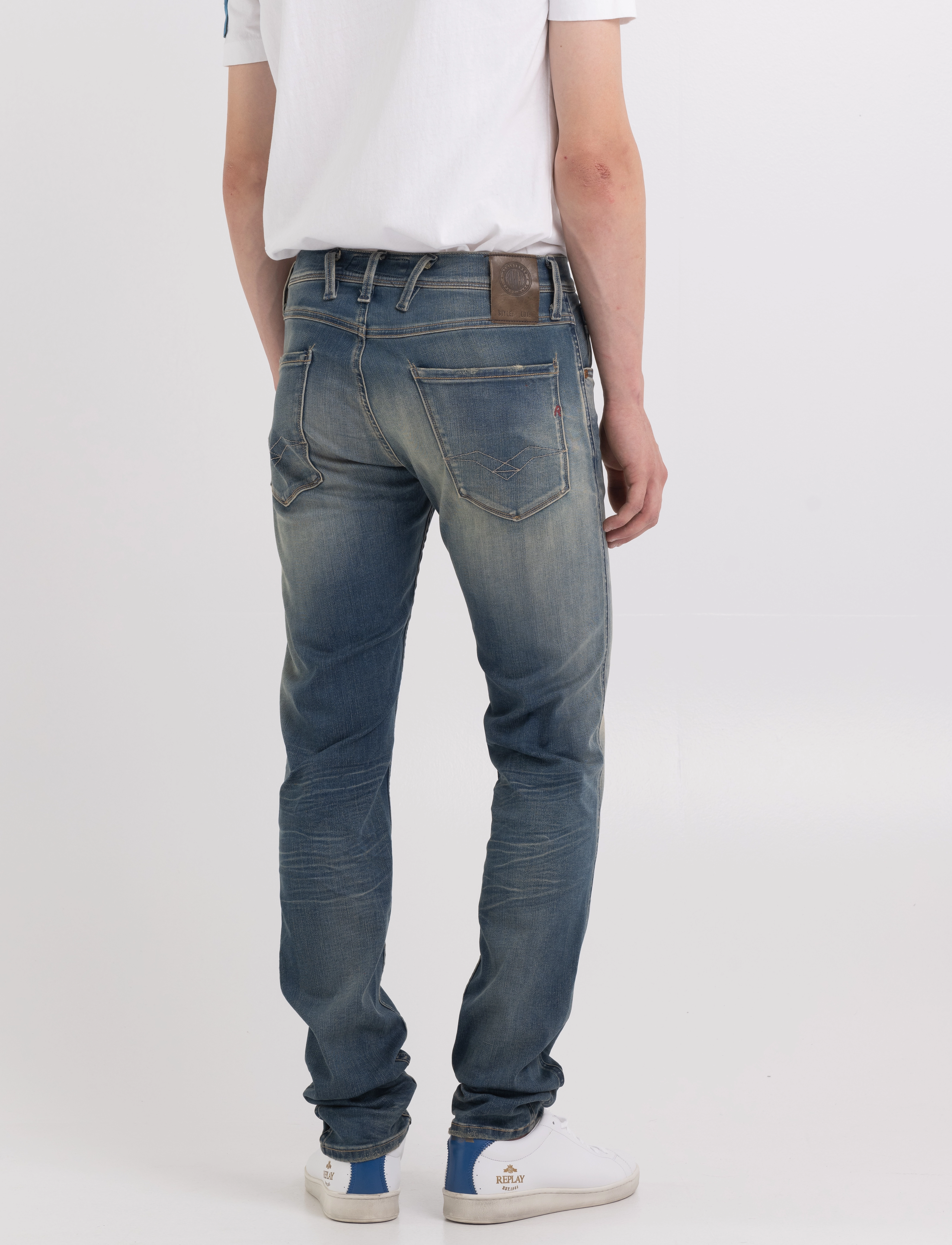 Replay - ANBASS Trousers SLIM Hyperflex Dust - blue - 3