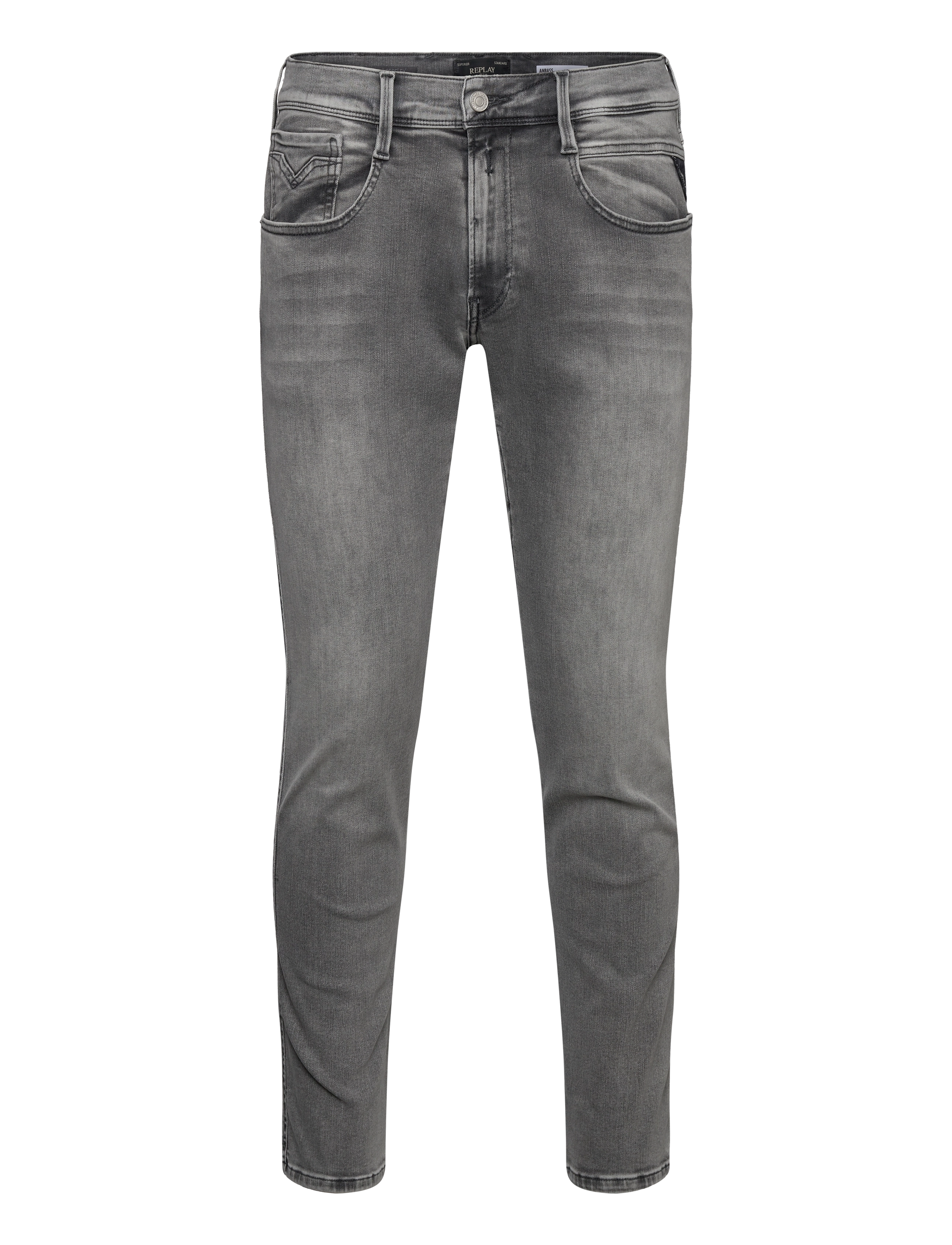 Replay ANBASS Trousers SLIM Hyperflex Dust - Deals - GREY / grey