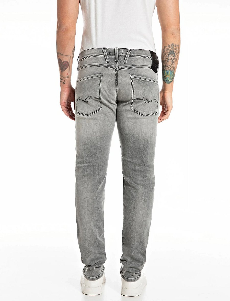 Replay - ANBASS Trousers SLIM Hyperflex Dust - slim-gallabuxur - grey - 3