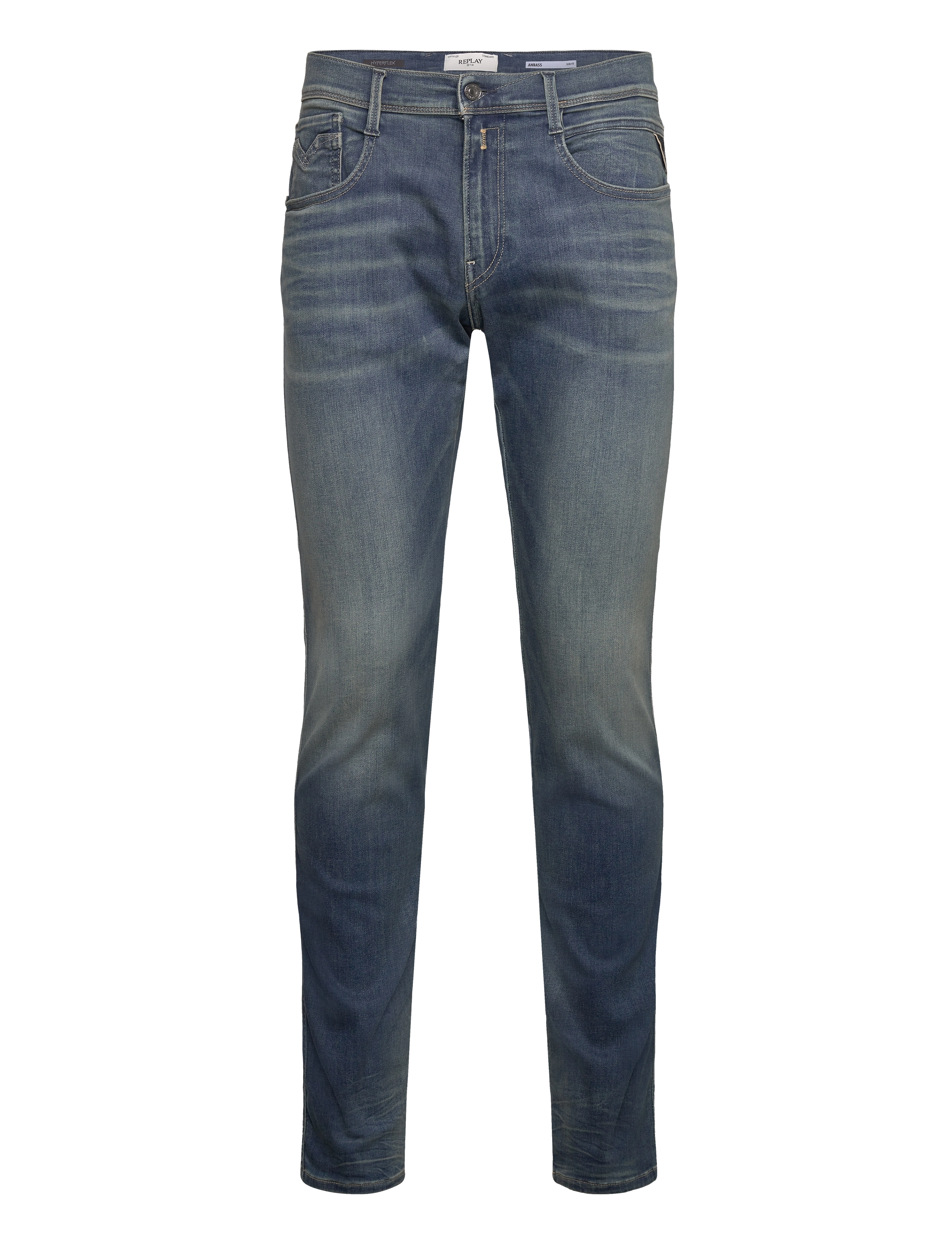 REPLAY Anbass Hosen Slim Hyperflex Dust Blau - 31x32 - Herren