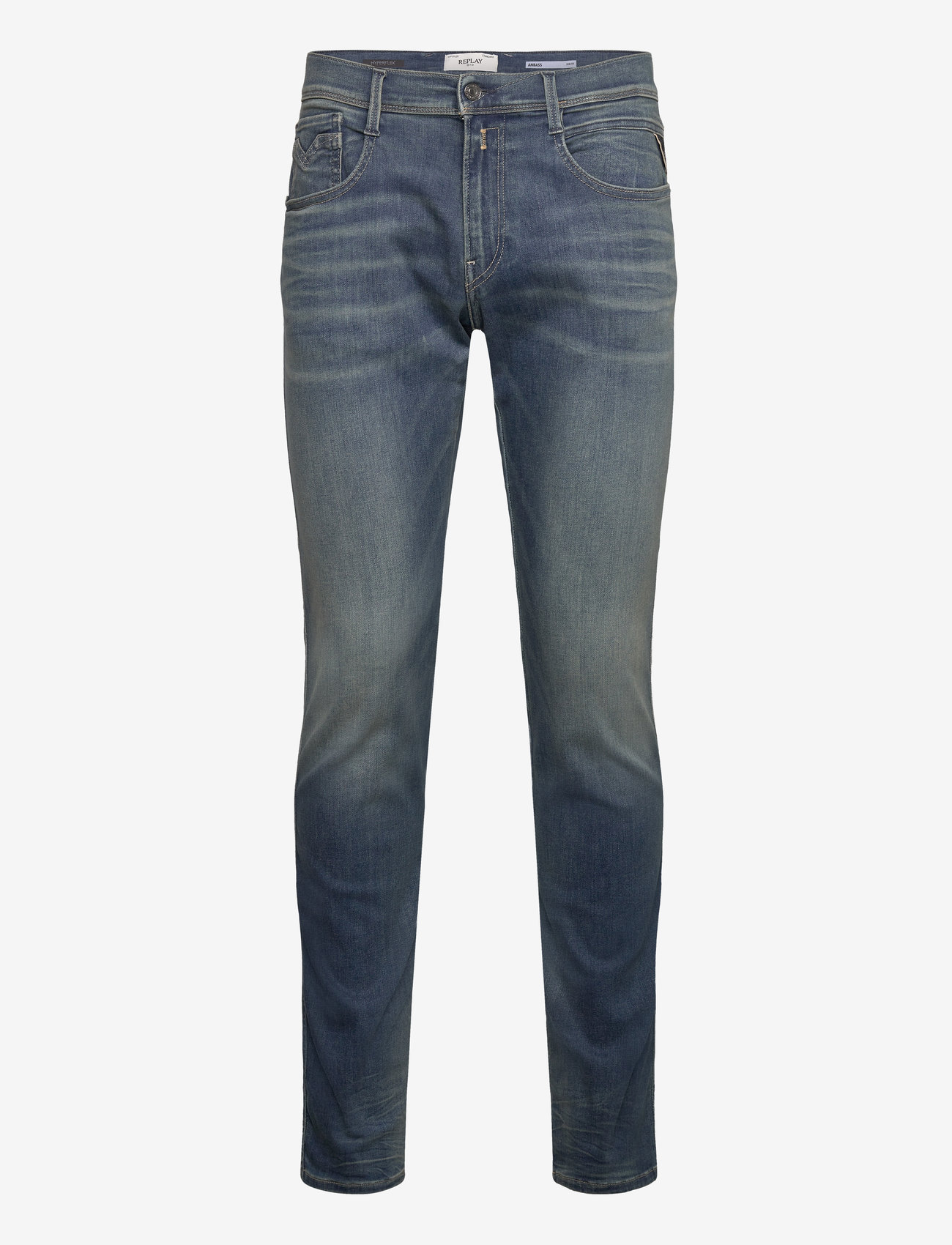 Replay - ANBASS Trousers SLIM Hyperflex Dust - kitsad teksad - blue - 1