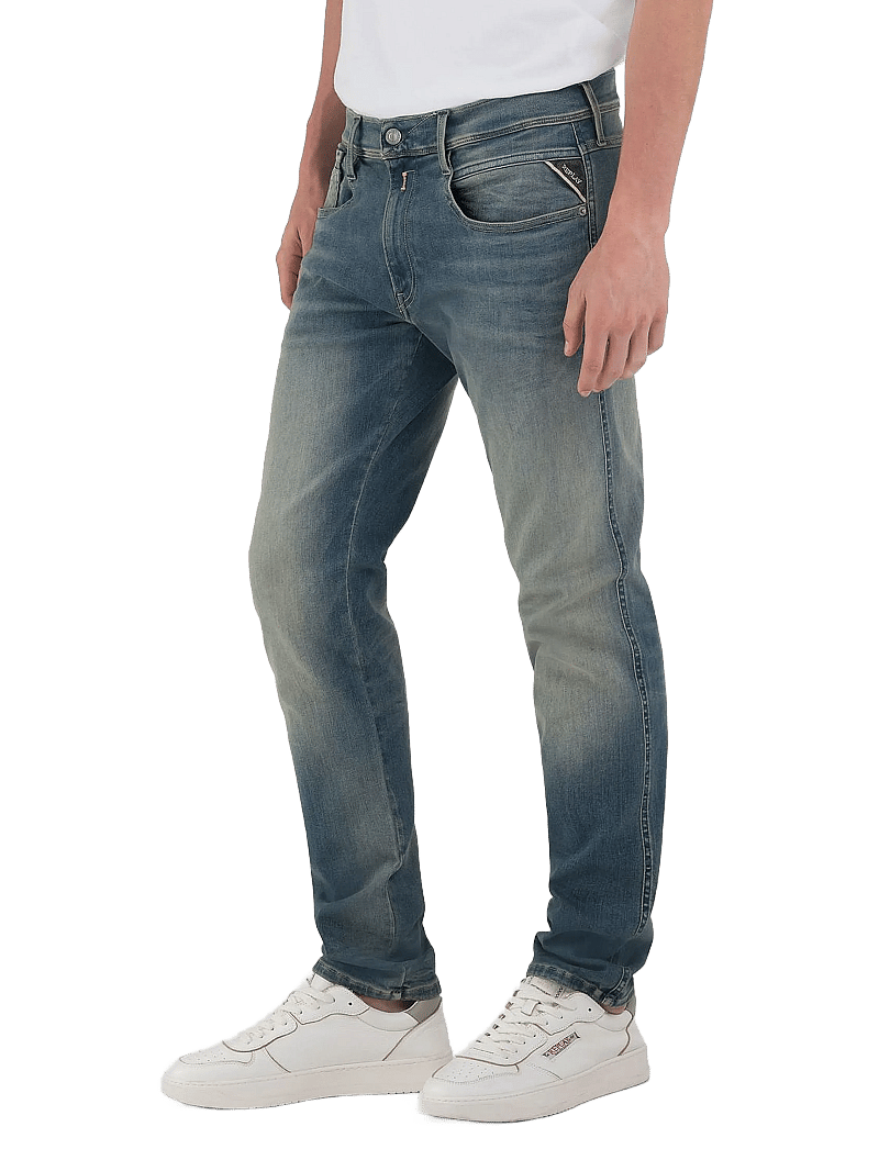 Replay - ANBASS Trousers SLIM Hyperflex Dust - kitsad teksad - blue - 0