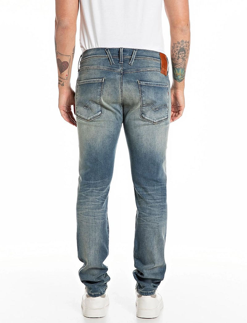 Replay - ANBASS Trousers SLIM Hyperflex Dust - kitsad teksad - blue - 3