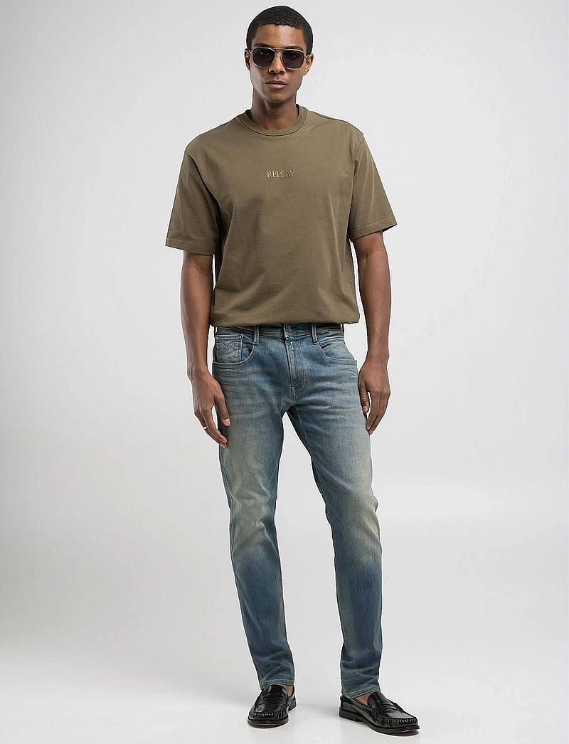 Replay - ANBASS Trousers SLIM Hyperflex Dust - kitsad teksad - blue - 5