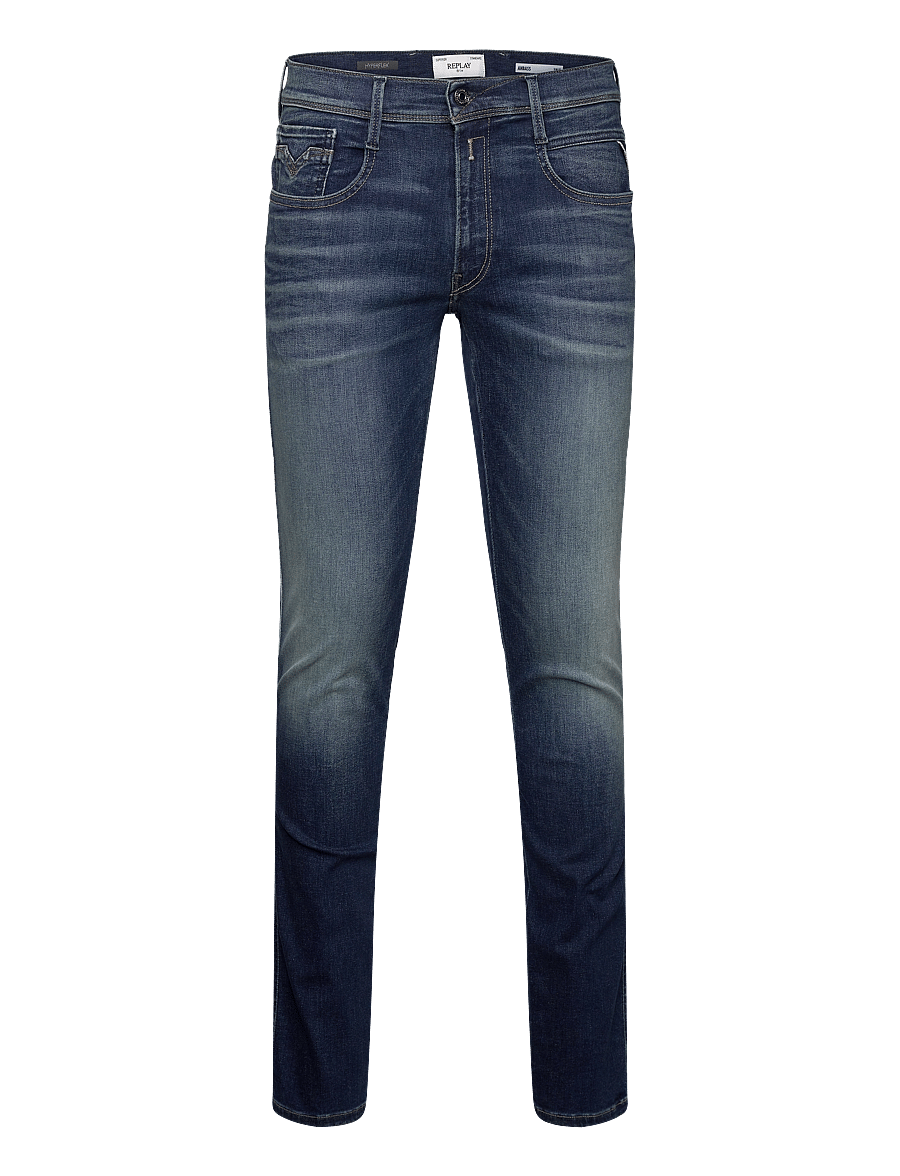 Replay - ANBASS Trousers SLIM Hyperflex Dust - kitsad teksad - blue - 1