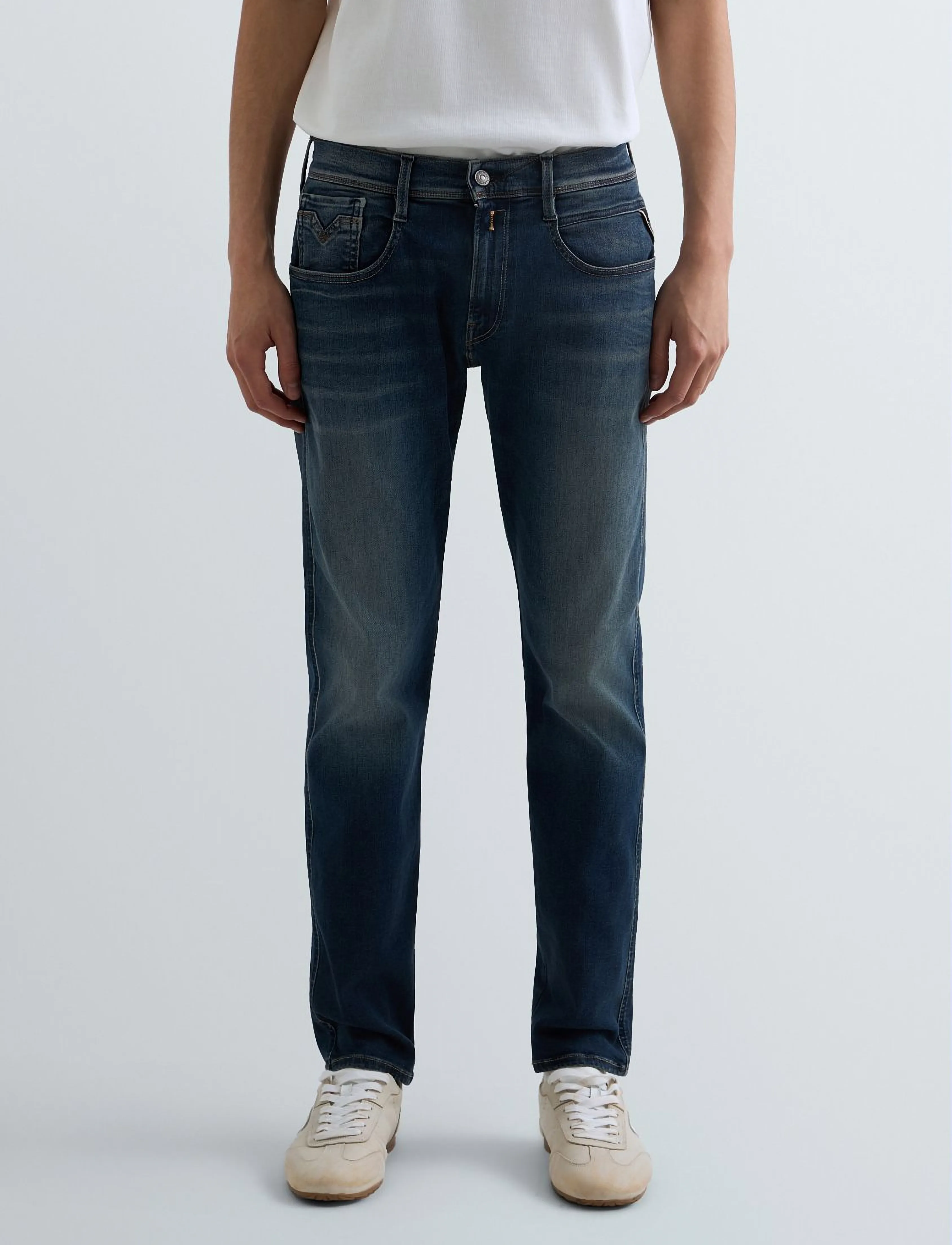 Replay - ANBASS Trousers SLIM Hyperflex Dust - slim jeans - blue - 3