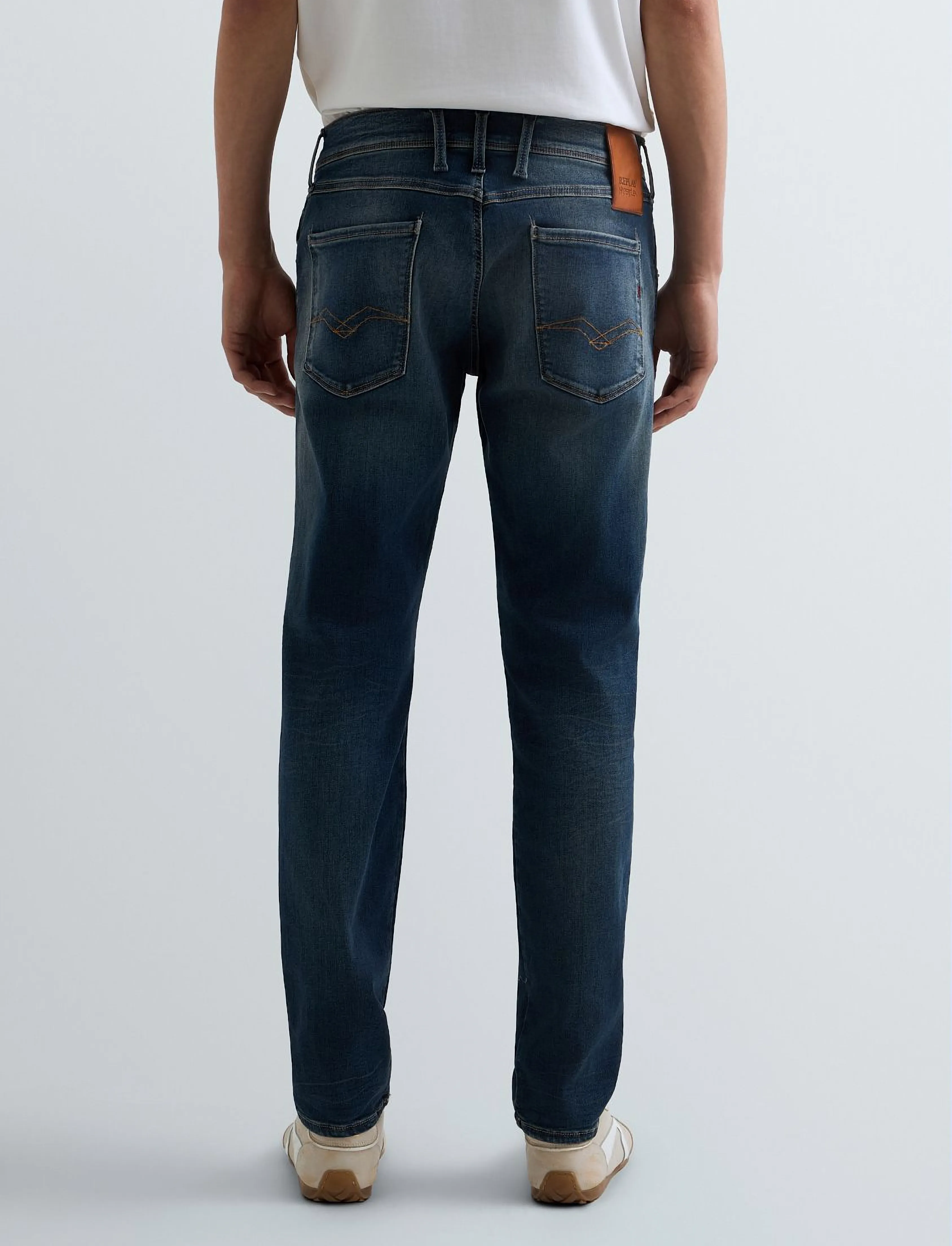 Replay - ANBASS Trousers SLIM Hyperflex Dust - slim jeans - blue - 4