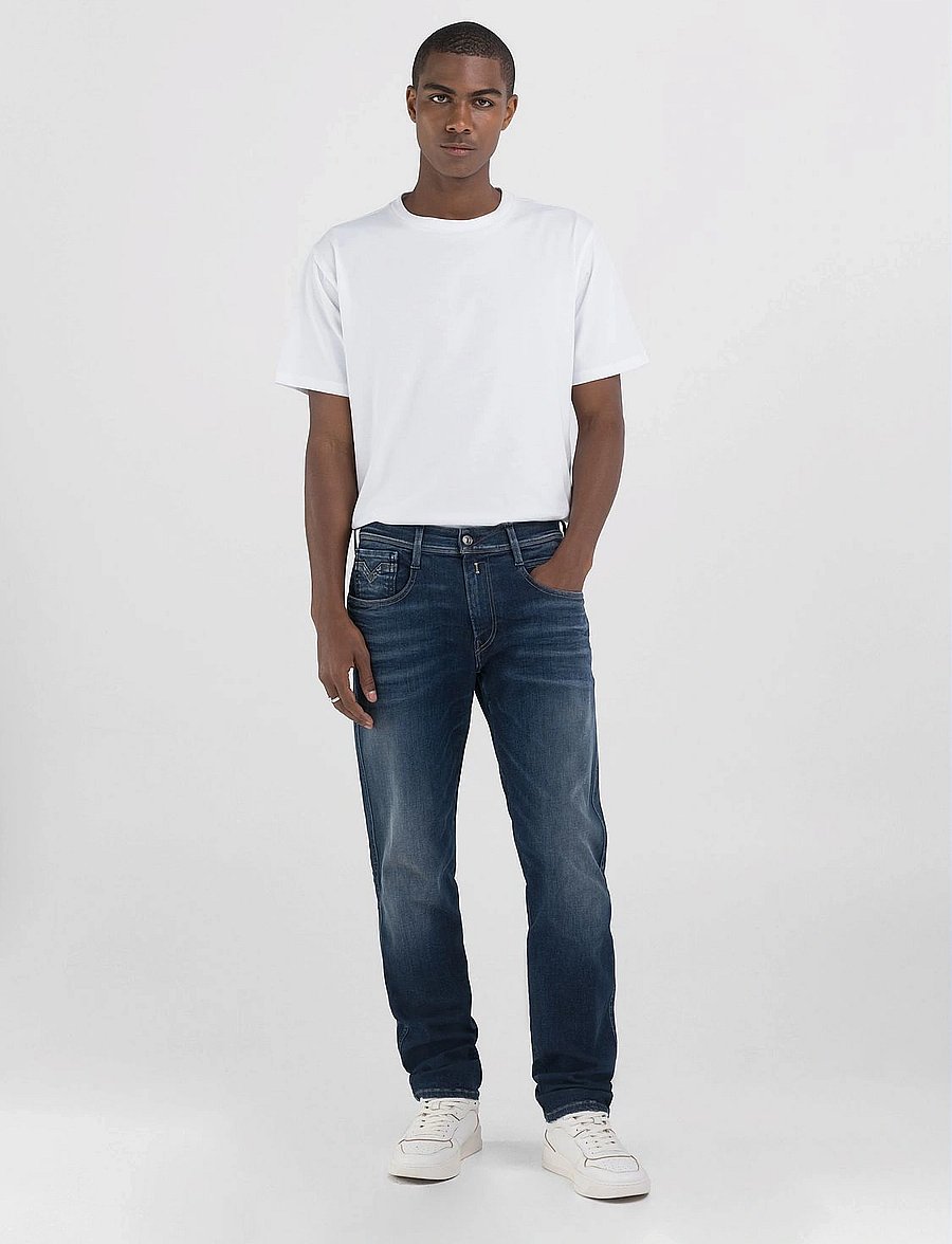 Replay - ANBASS Trousers SLIM Hyperflex Dust - kitsad teksad - blue - 5