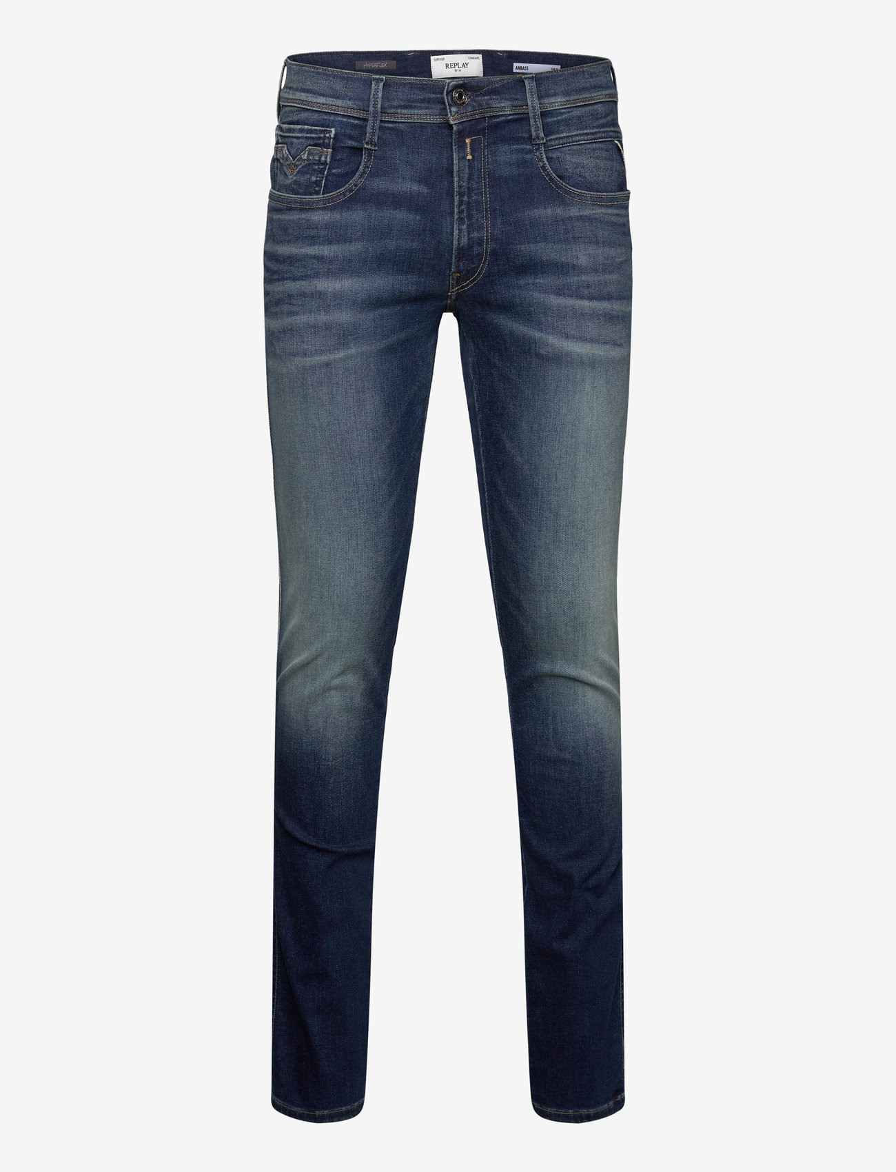 Replay - ANBASS Trousers SLIM Hyperflex Dust - slim jeans - dark blue - 1