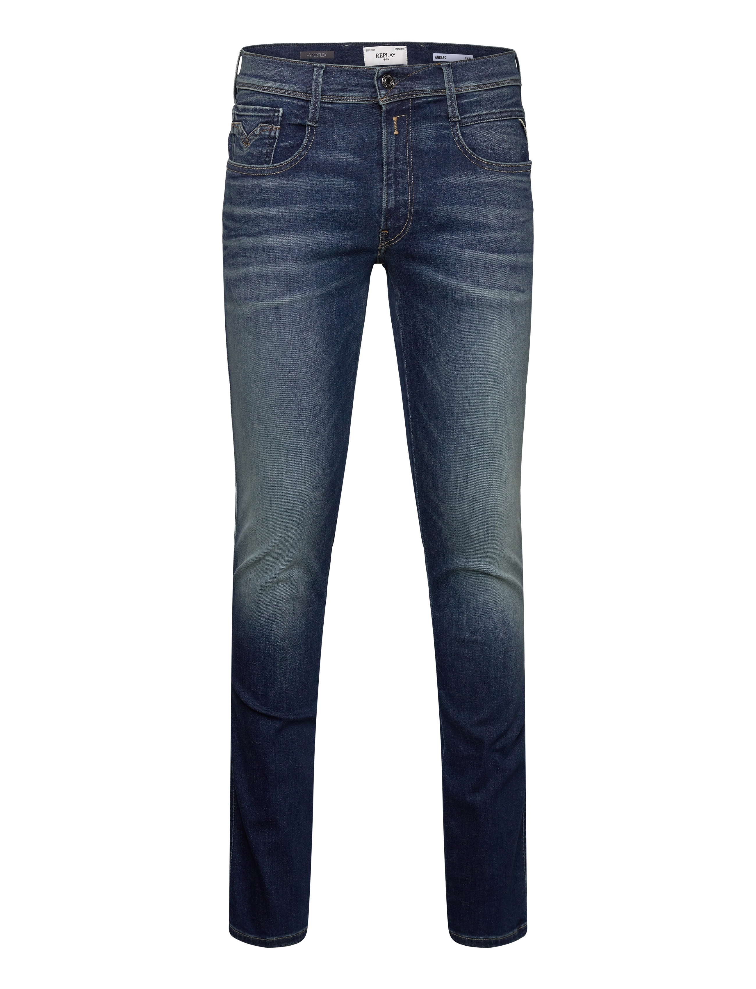Replay - ANBASS Trousers SLIM Hyperflex Dust - dark blue - 1