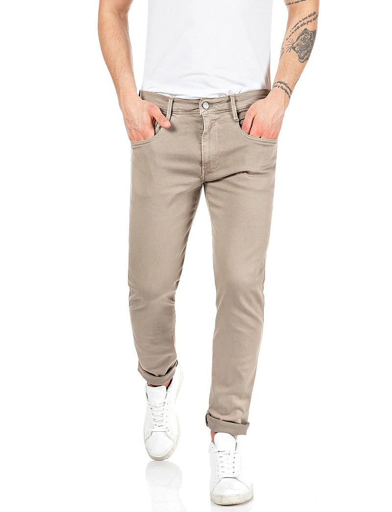 Replay - ANBASS Trousers SLIM Hyperflex Colour XLite - slim fit jeans - beige - 0