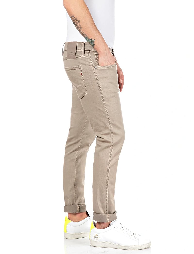 Replay - ANBASS Trousers SLIM Hyperflex Colour XLite - slim fit jeans - beige - 4