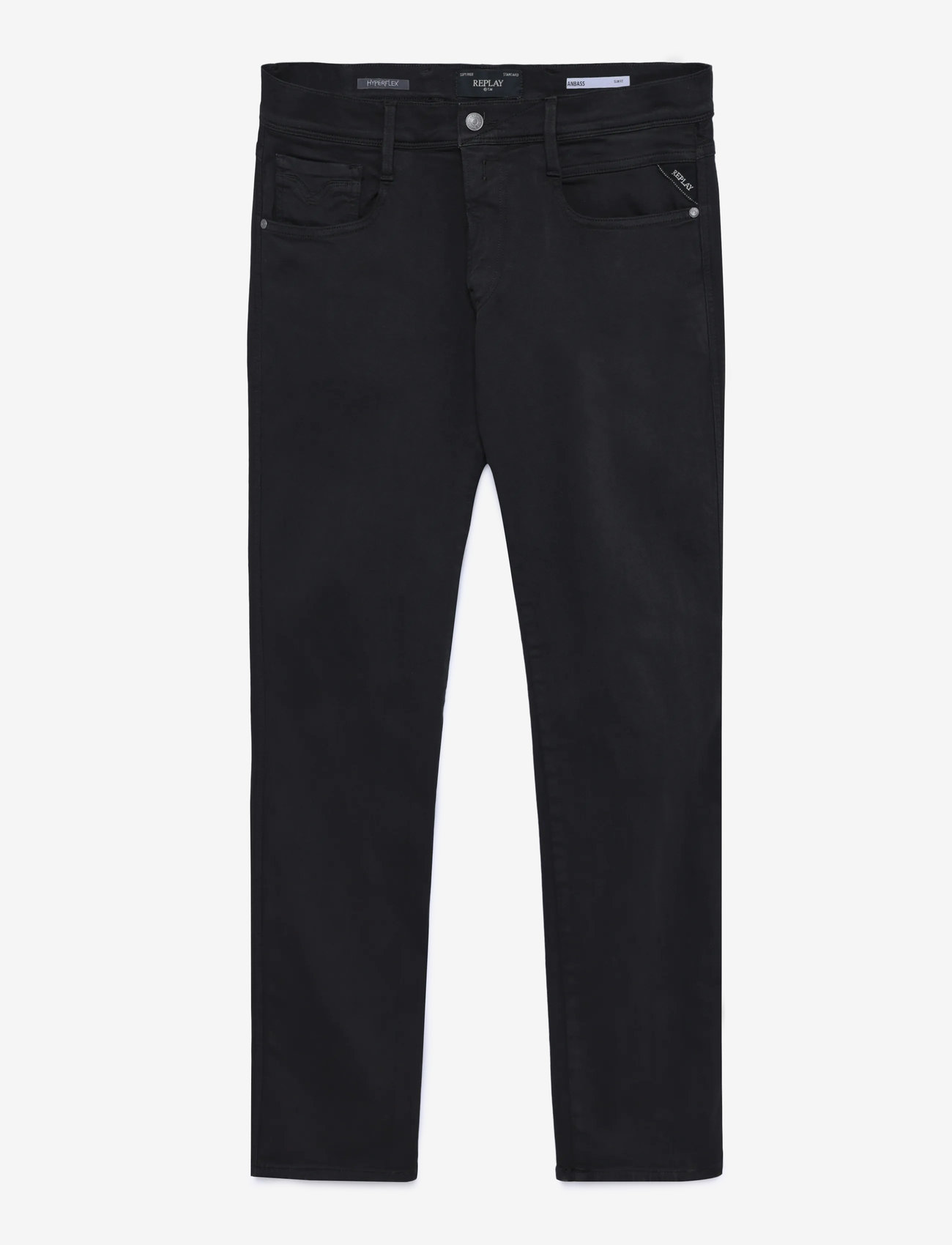 Replay - ANBASS Trousers SLIM Hyperflex Colour XLite - slim jeans - black - 1