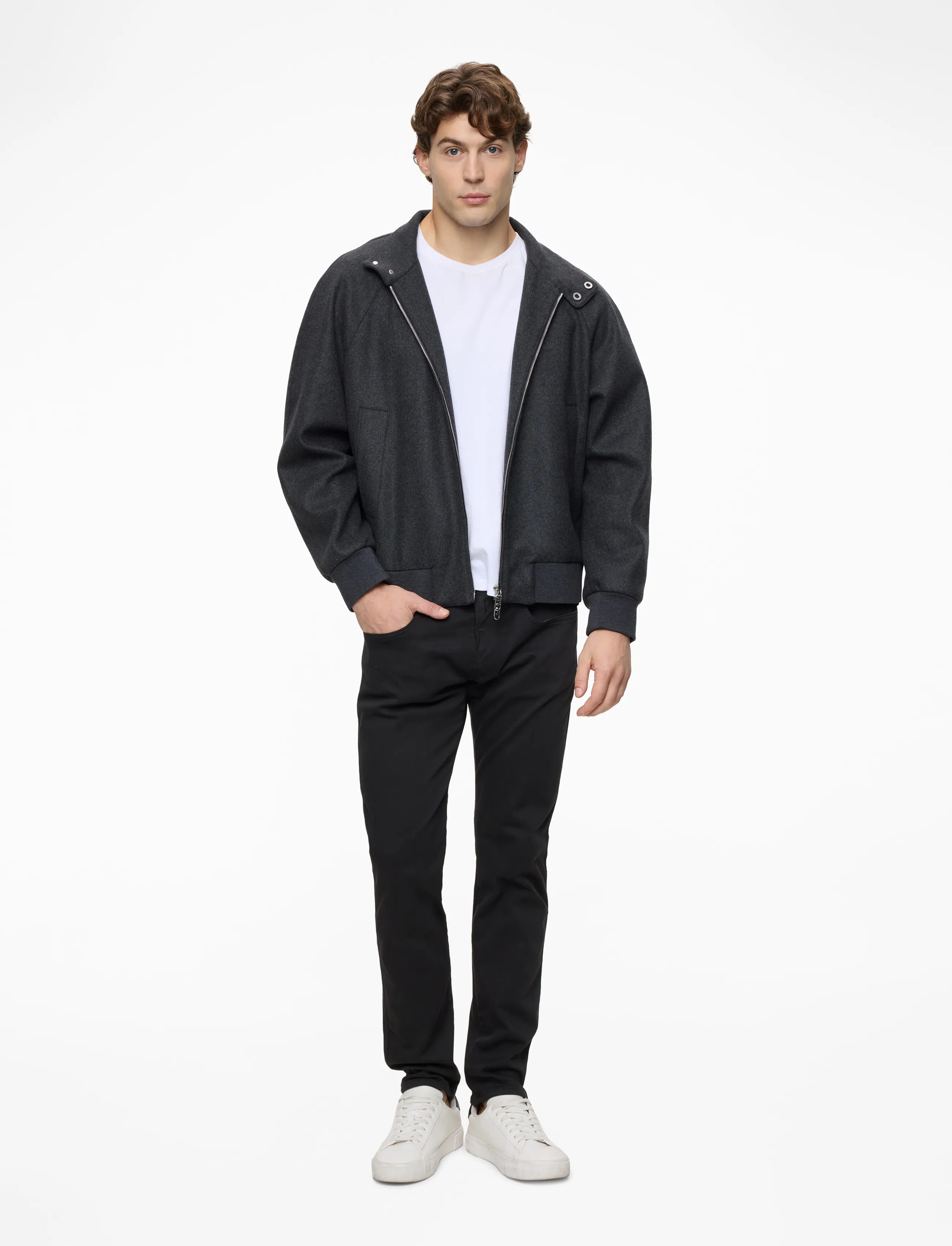 Replay - ANBASS Trousers SLIM Hyperflex Colour XLite - kitsad teksad - black - 2