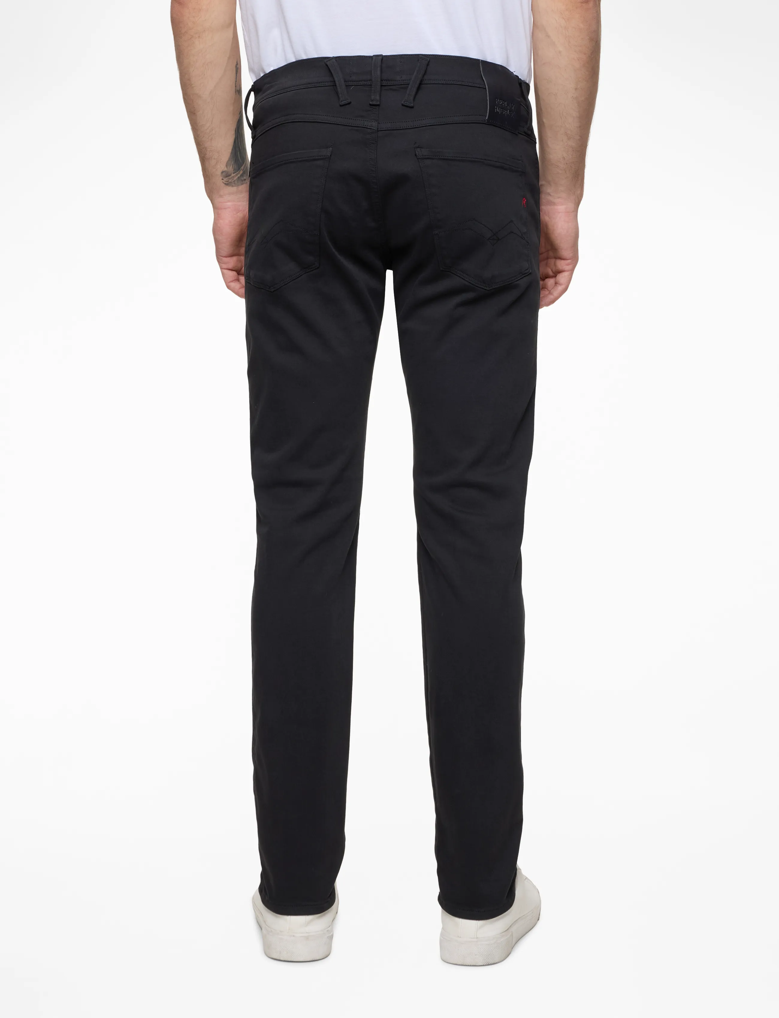 Replay - ANBASS Trousers SLIM Hyperflex Colour XLite - kitsad teksad - black - 4