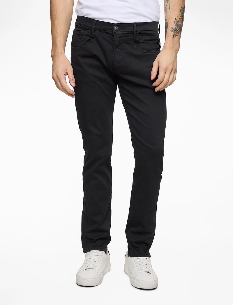 Replay - ANBASS Trousers SLIM Hyperflex Colour XLite - slim jeans - black - 0