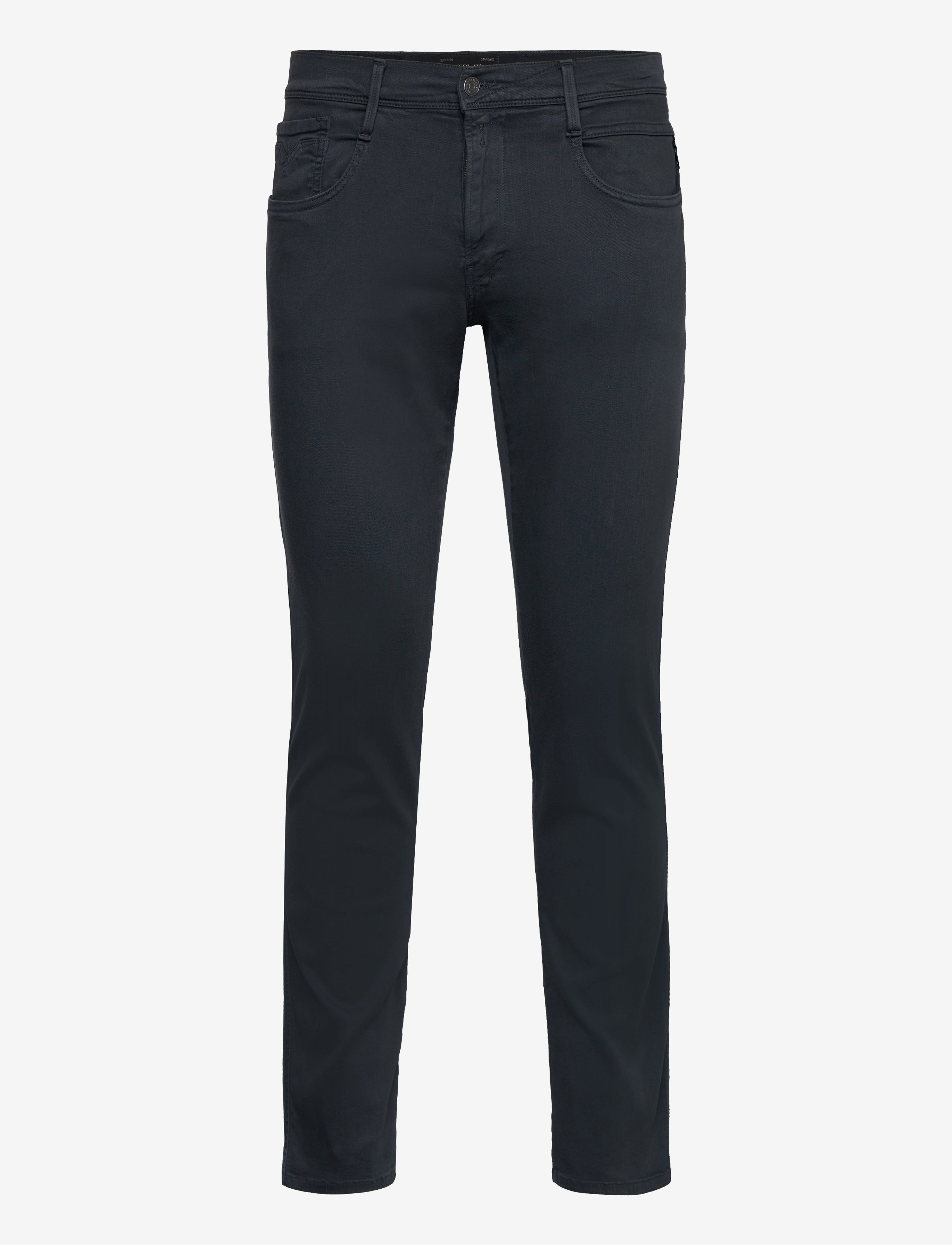 Replay - ANBASS Trousers SLIM Hyperflex Colour XLite - bukser & jeans - black - 0