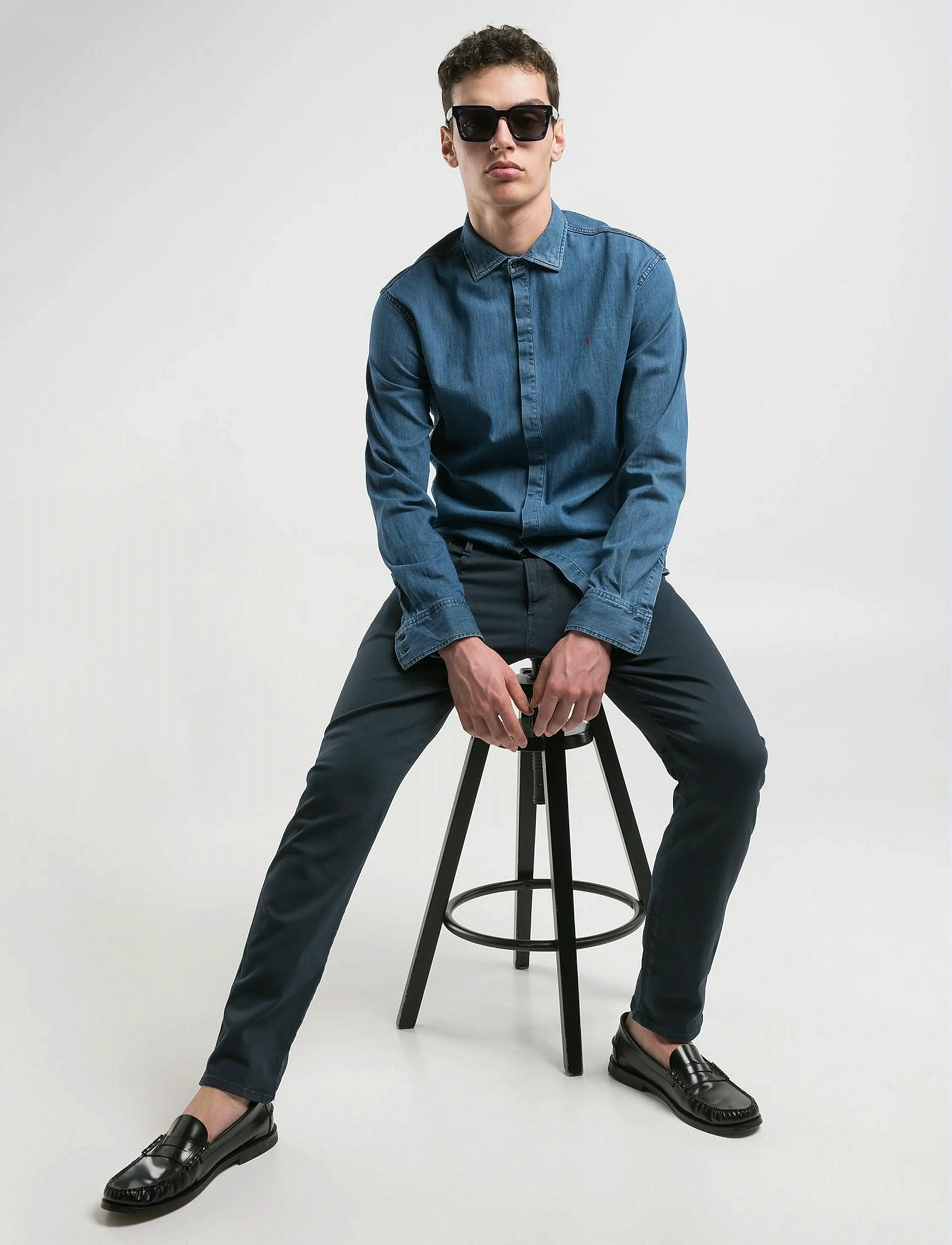 Replay - ANBASS Trousers SLIM Hyperflex Colour XLite - kitsad teksad - blue - 3