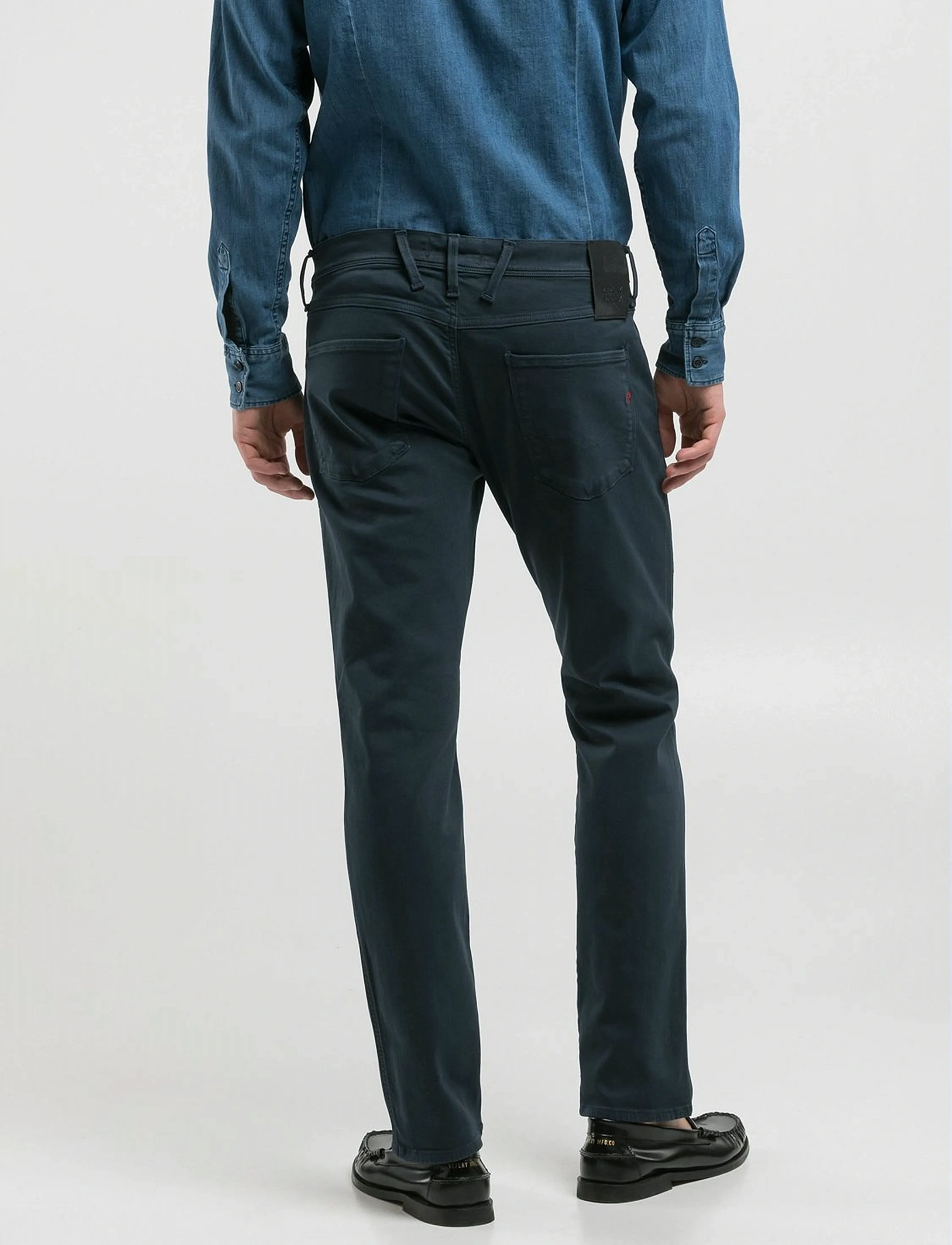 Replay - ANBASS Trousers SLIM Hyperflex Colour XLite - kitsad teksad - blue - 4