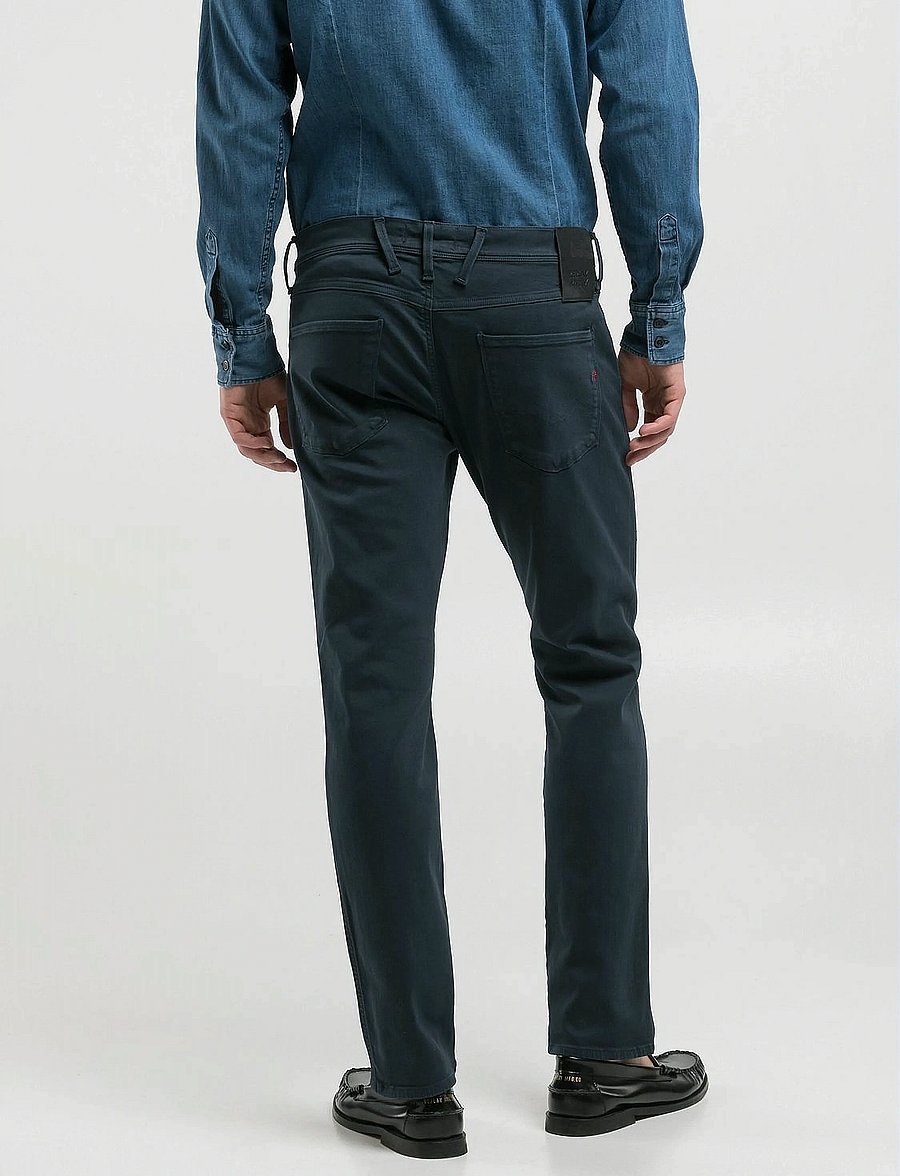 Replay - ANBASS Trousers SLIM Hyperflex Colour XLite - kitsad teksad - blue - 4
