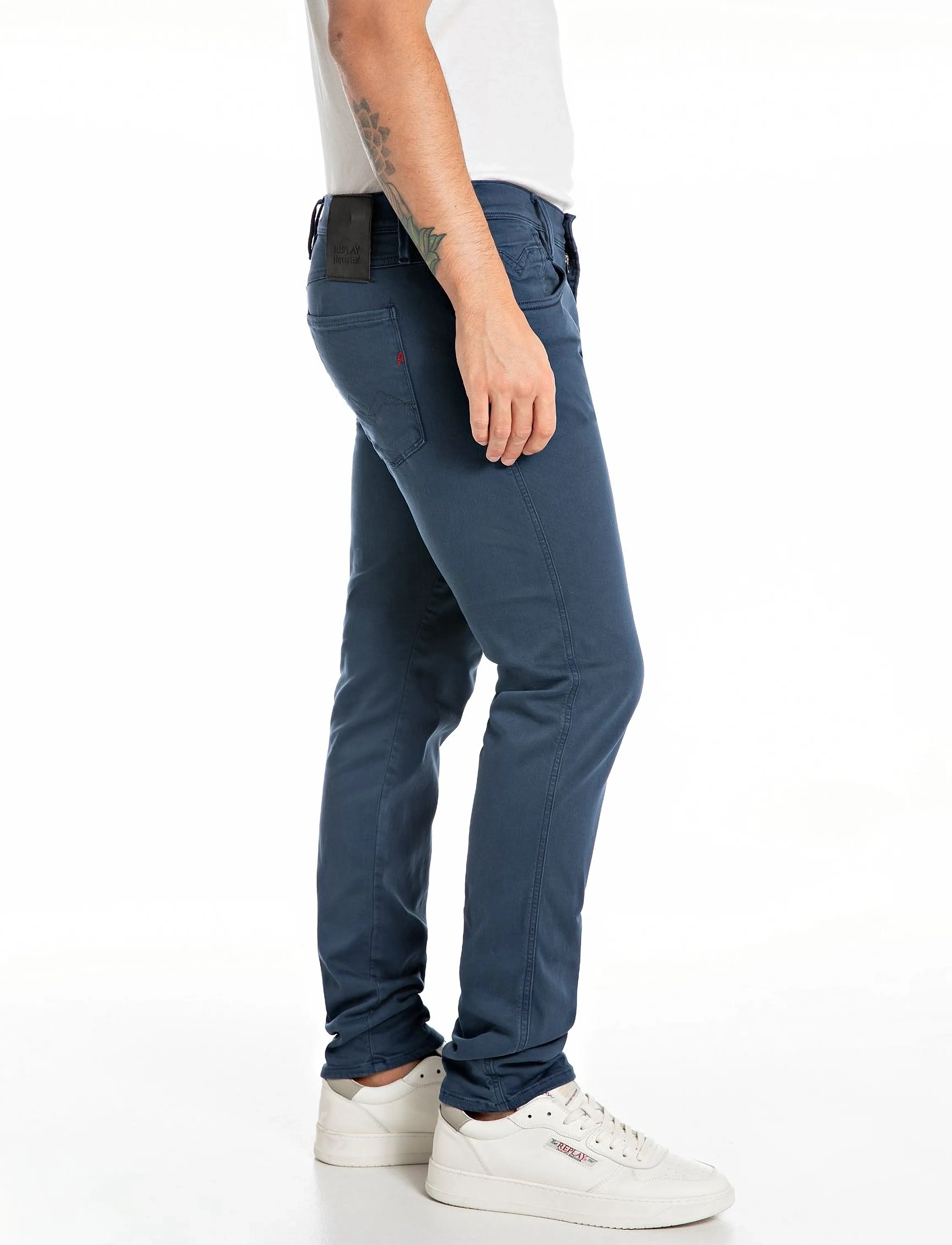 Replay - ANBASS Trousers SLIM Hyperflex Colour XLite - bukser & jeans - blue - 3
