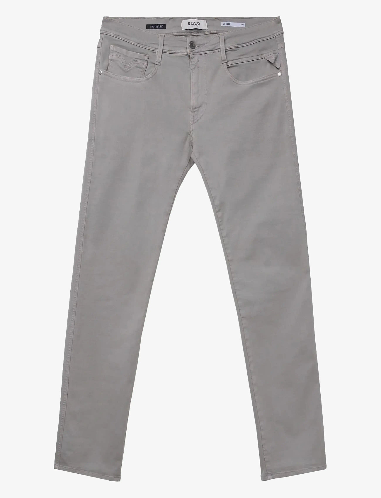 Replay - ANBASS Trousers SLIM Hyperflex Colour XLite - kitsad teksad - grey - 1
