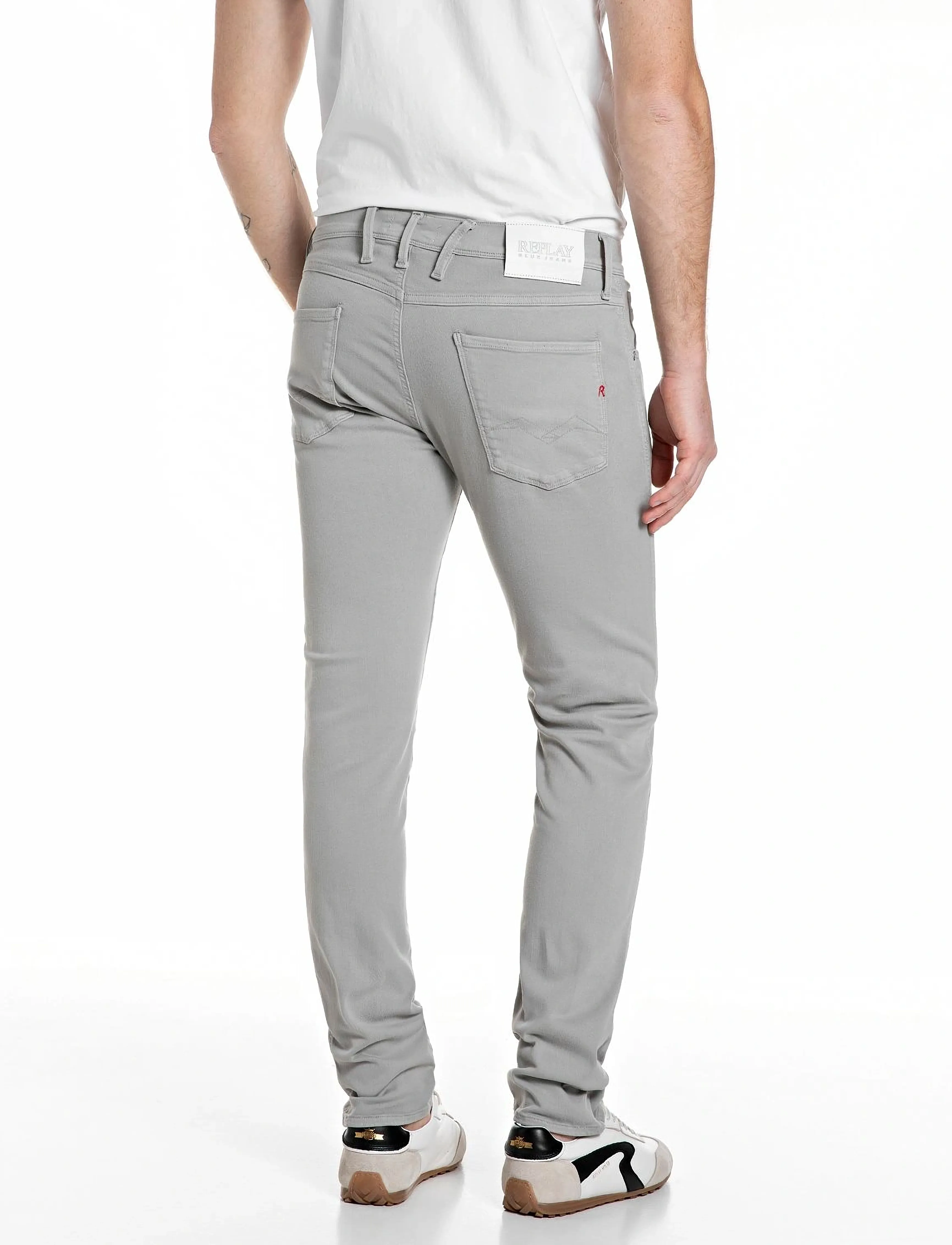 Replay - ANBASS Trousers SLIM Hyperflex Colour XLite - slim jeans - grey - 2