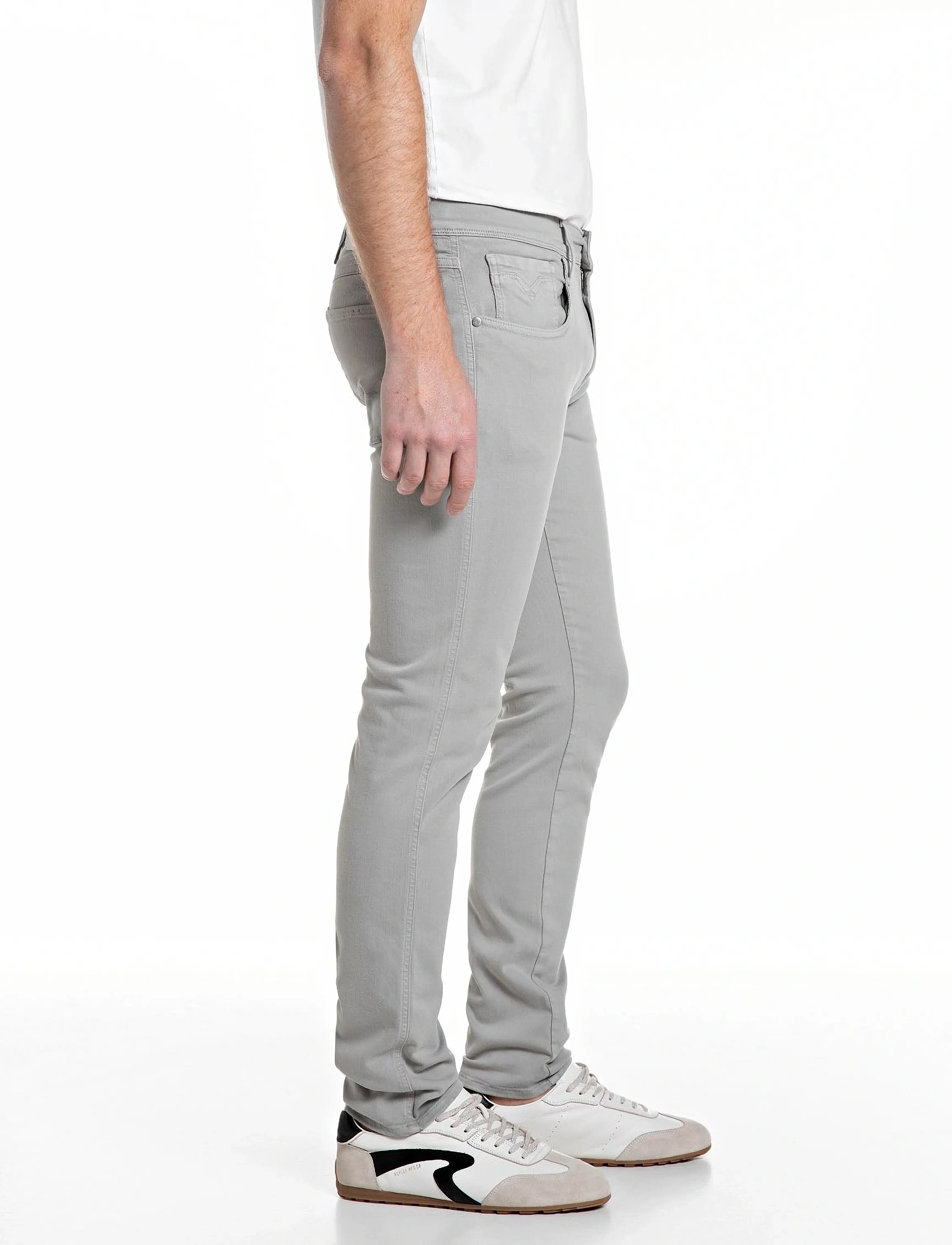Replay - ANBASS Trousers SLIM Hyperflex Colour XLite - slim jeans - grey - 3
