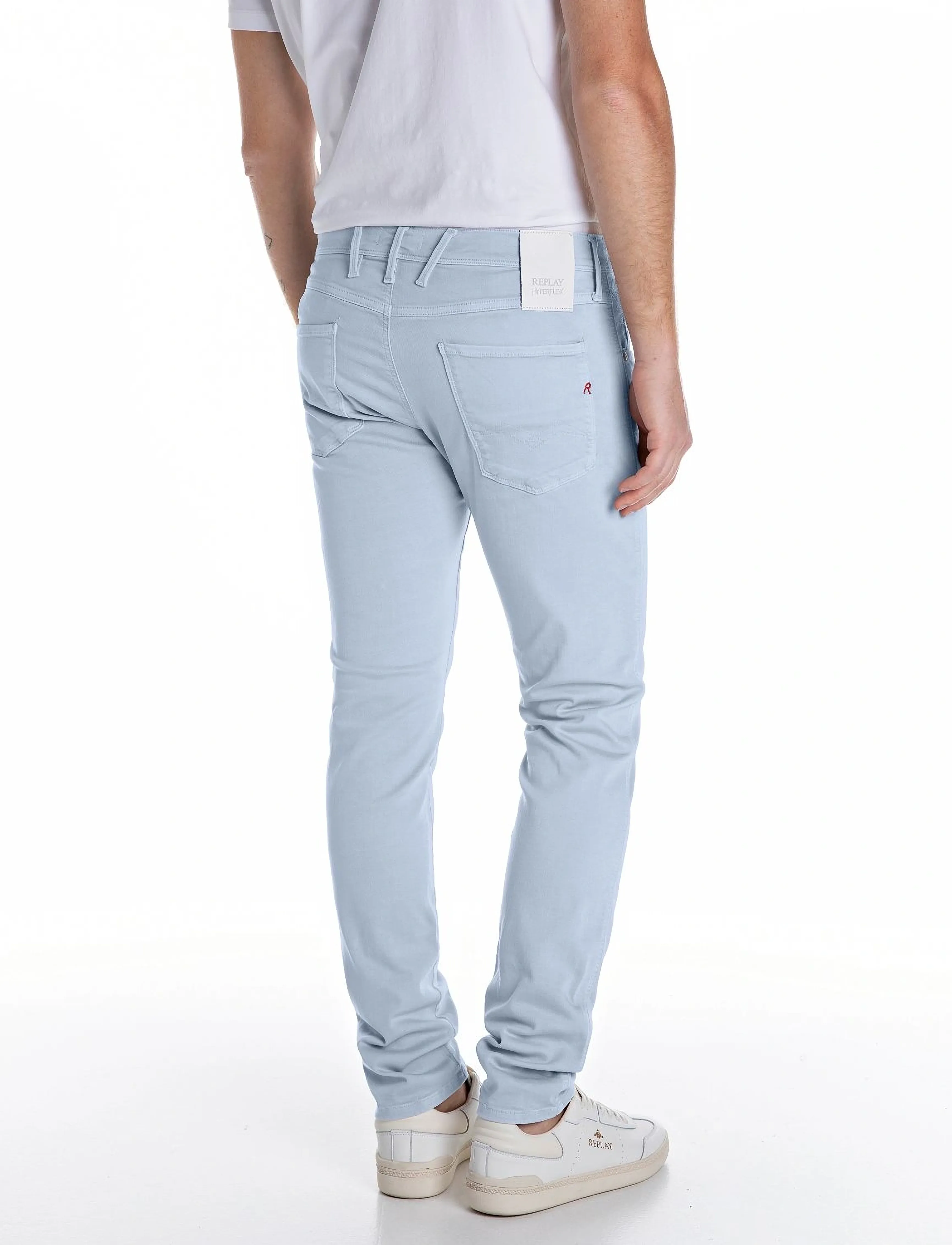 Replay - ANBASS Trousers SLIM Hyperflex Colour XLite - slim-gallabuxur - grey - 2