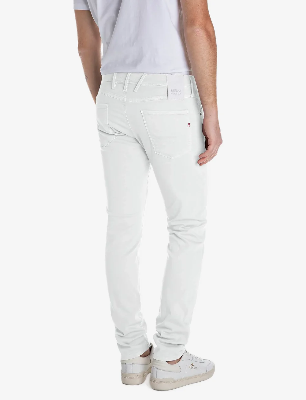 Replay - ANBASS Trousers SLIM Hyperflex Colour XLite - slim jeans - white - 2