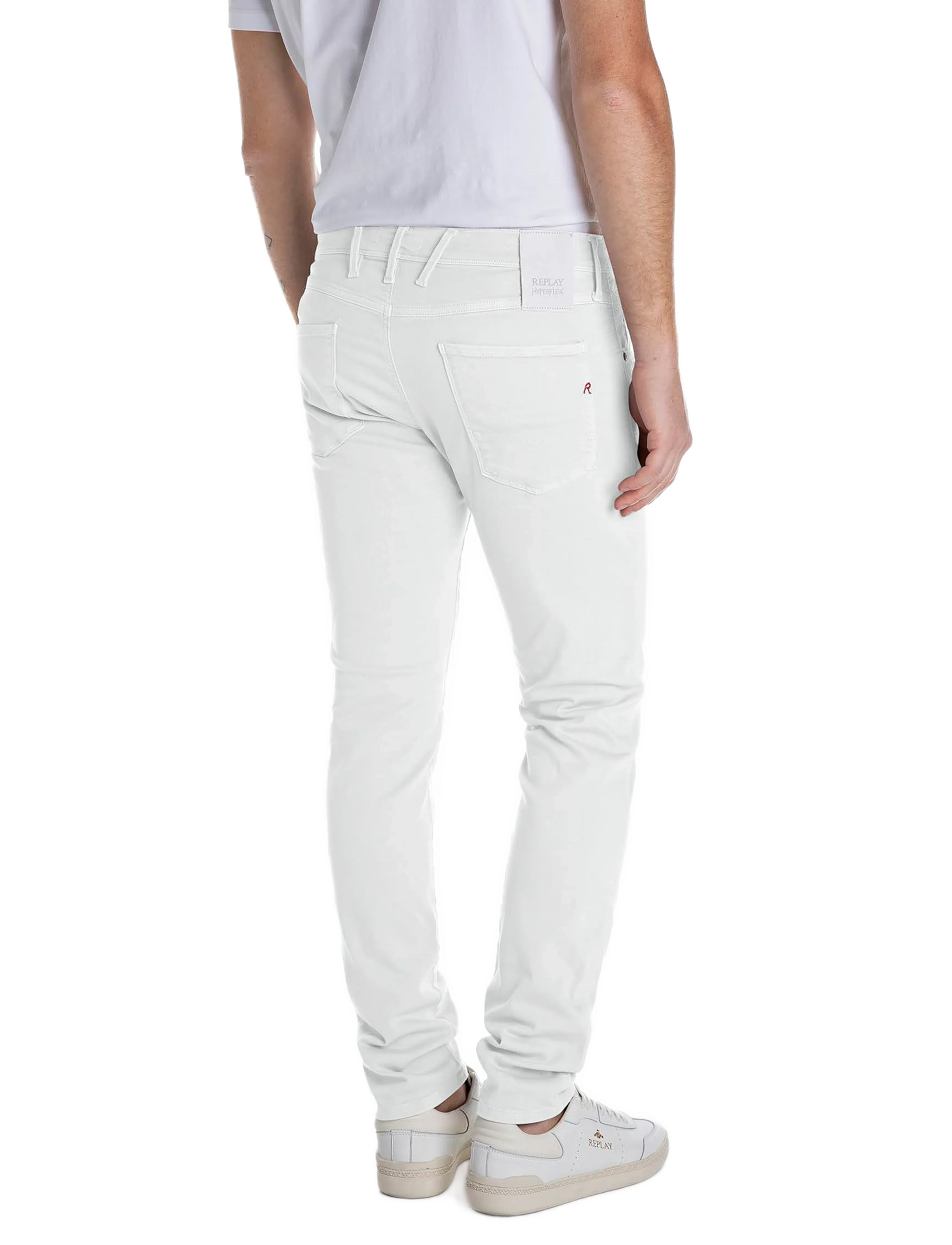 Replay - ANBASS Trousers SLIM Hyperflex Colour XLite - bukser & jeans - white - 2