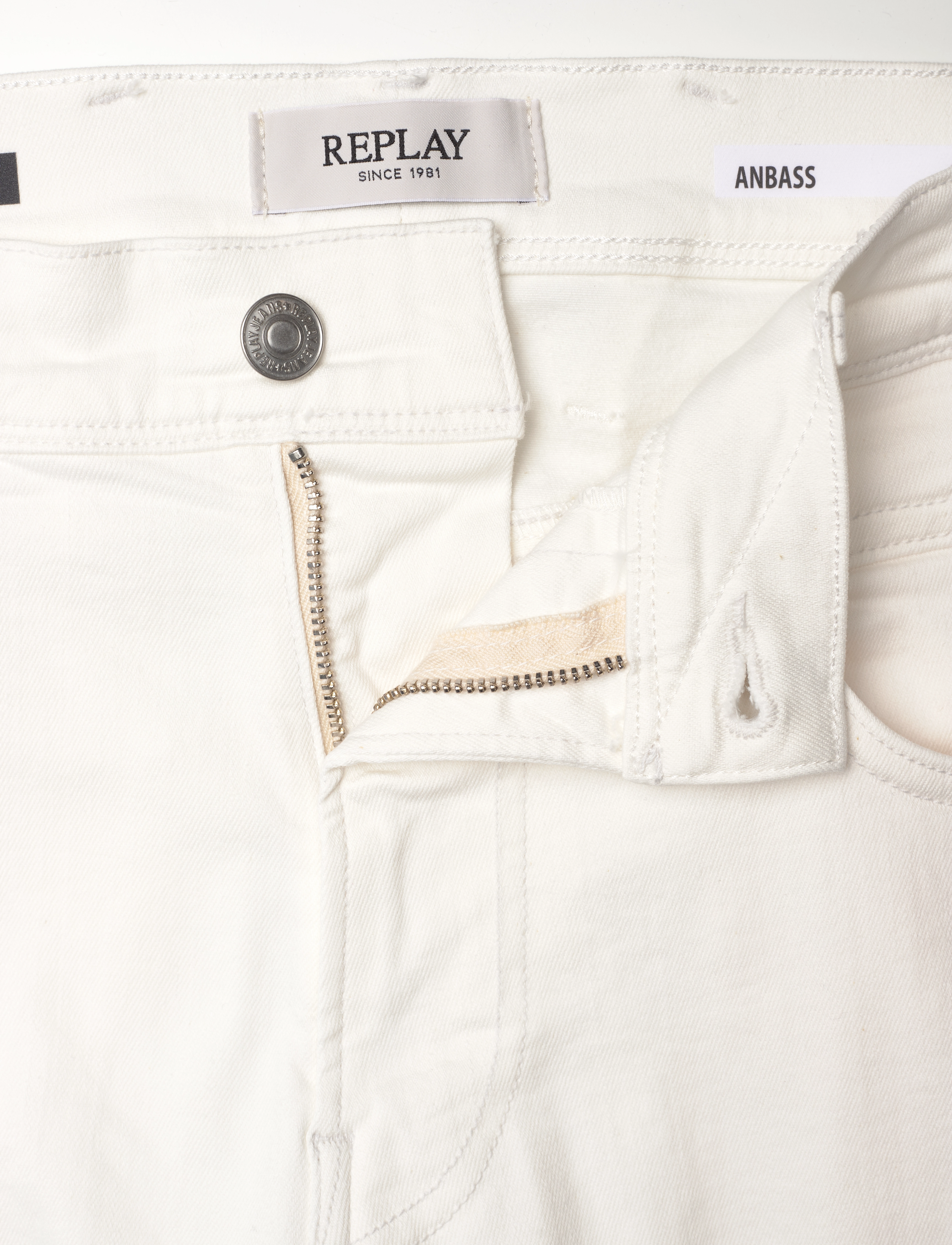 Replay - ANBASS Trousers SLIM Hyperflex Colour XLite - bukser & jeans - white - 4